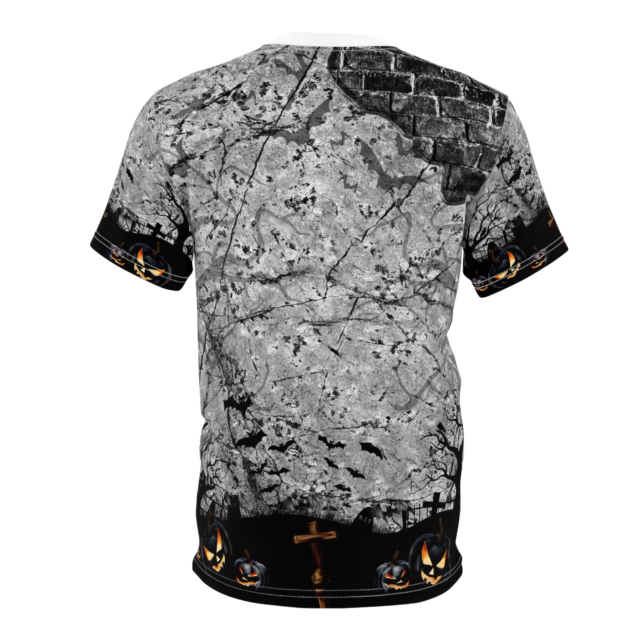 Halloween Firefighter Tee, Spooky Unisex T-Shirt, Graphic Tee for Firefighting Enthusiasts, Halloween Costume Attire, Unique Gift