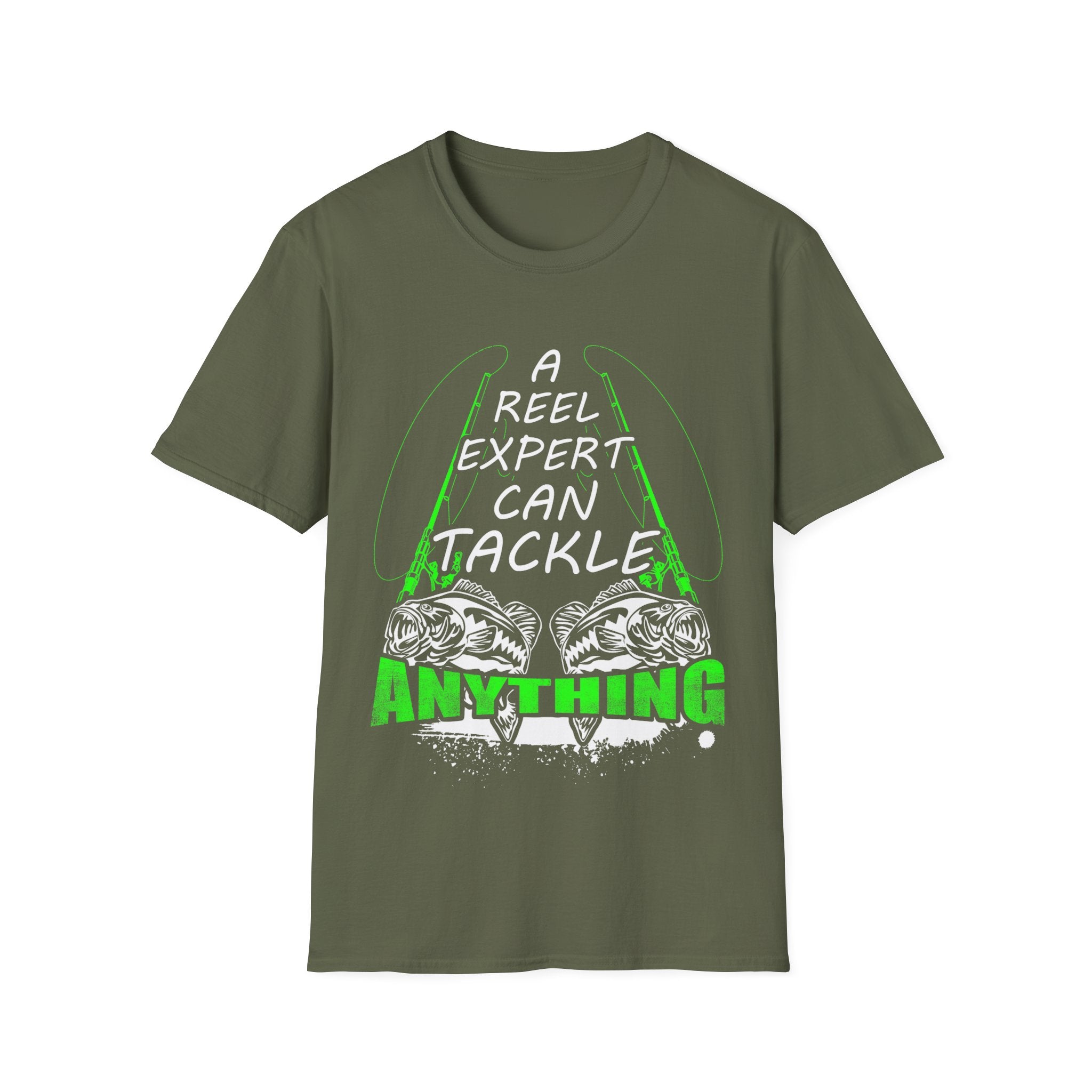 Fishing Expert Unisex Softstyle T-Shirt - 'A Reel Expert Can Tackle Anything'