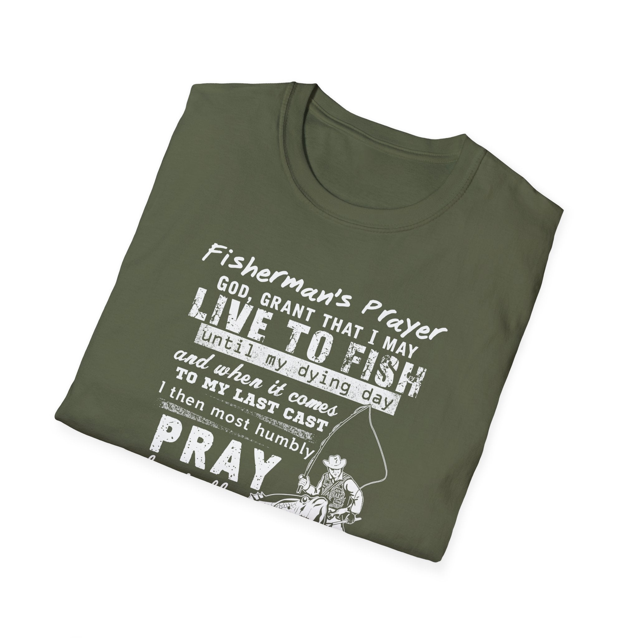 Fisherman's Prayer Unisex Softstyle T-Shirt - For Outdoor Lovers & Anglers