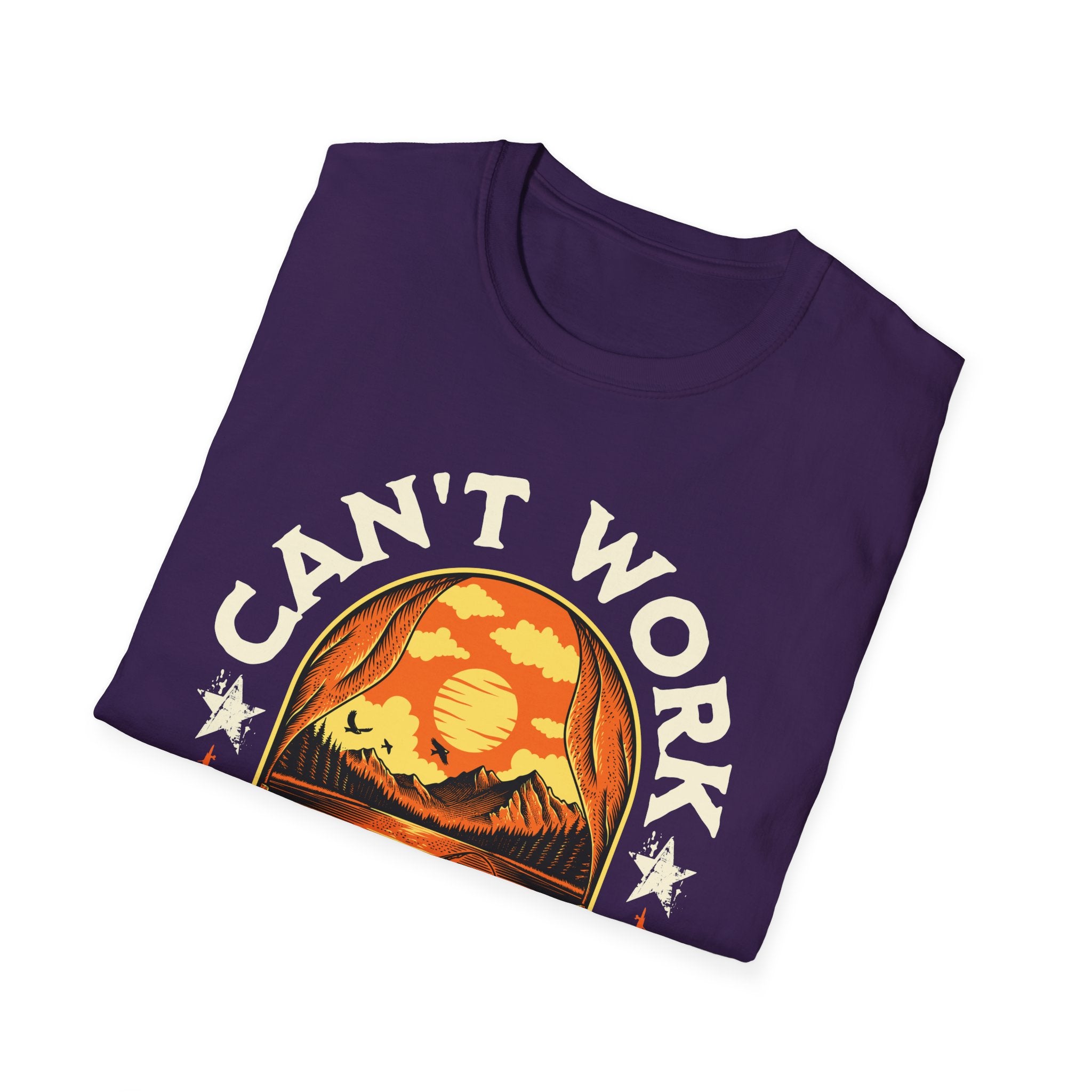 Men's Can't Work Outdoor Vibes T-Shirt - Perfect for Recovery Days