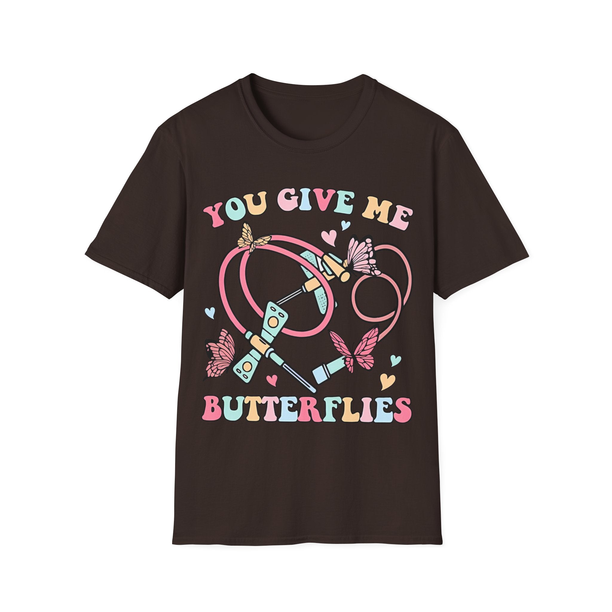 You Give Me Butterflies Unisex Softstyle Nurse T-Shirt