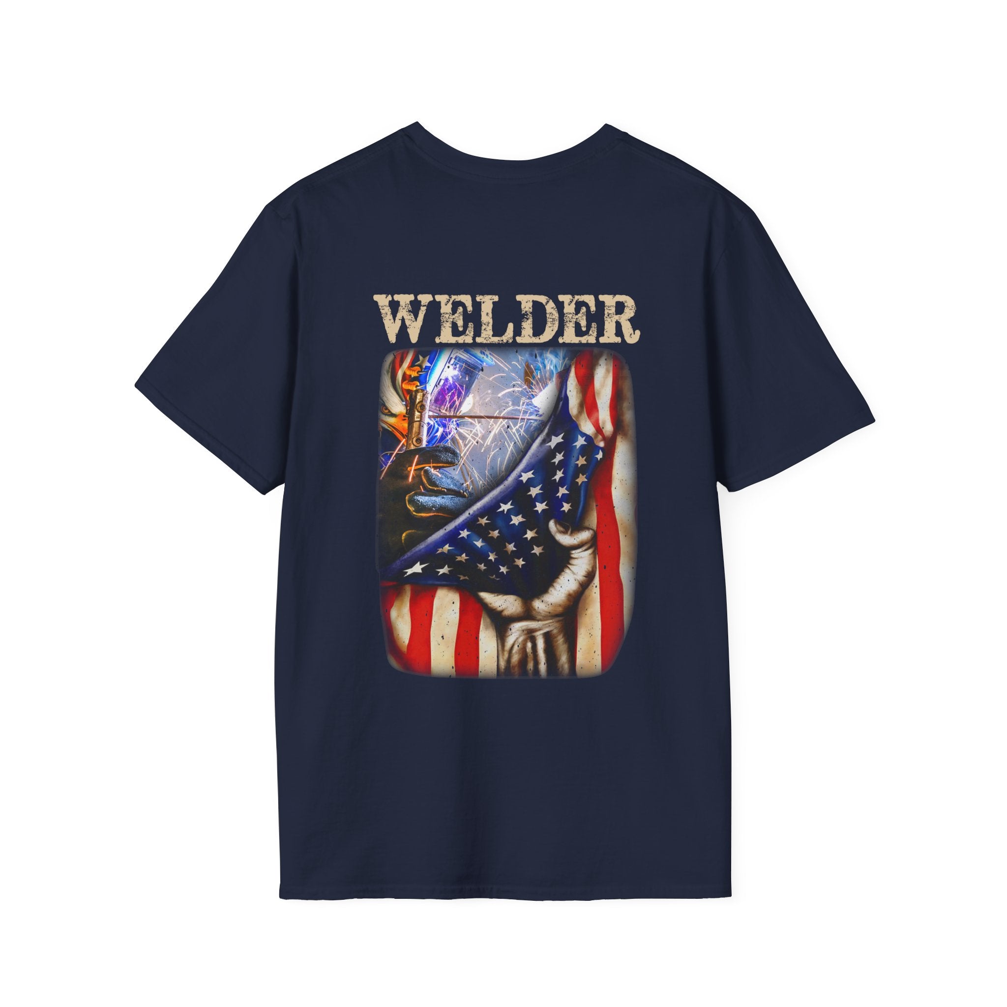 Welder Graphic T-Shirt - Patriotic Welding Design for Tradespeople