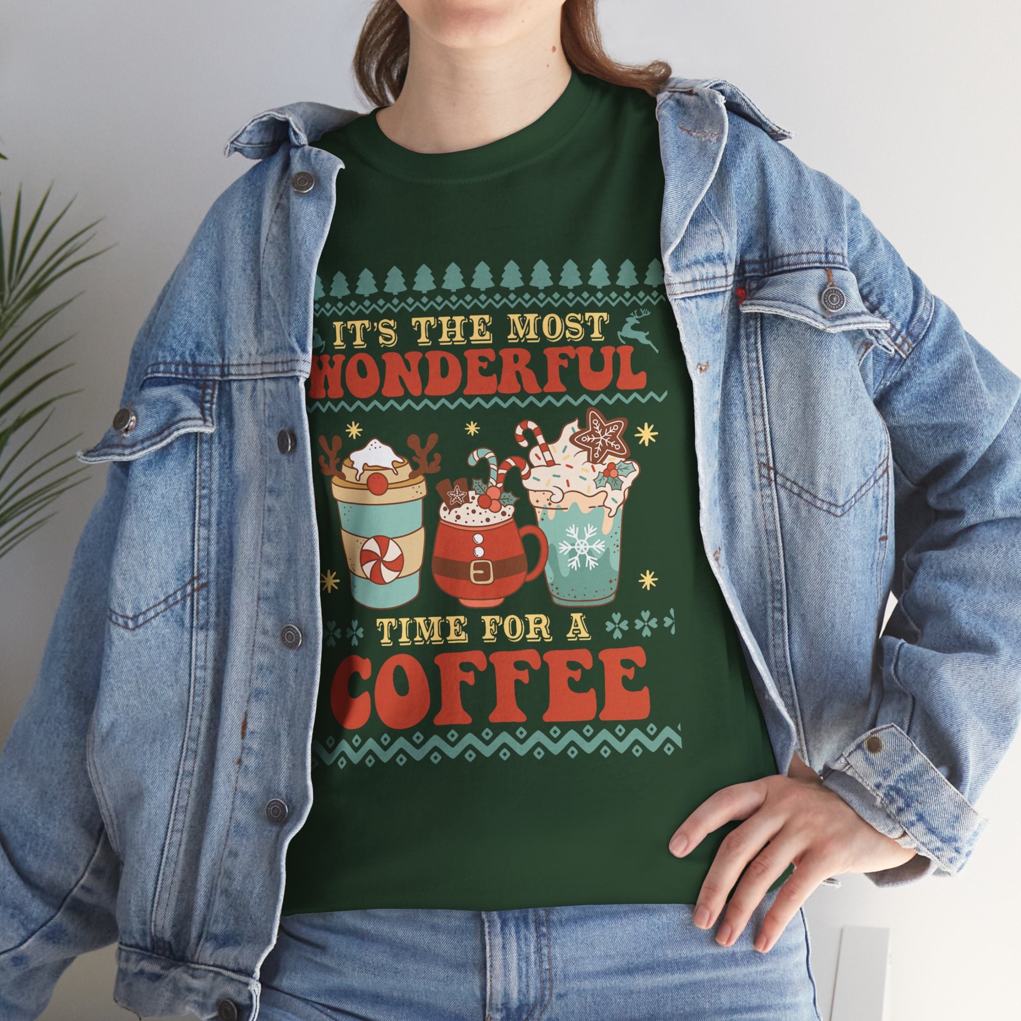 Coffee T‑Shirt — "It's the Most Wonderful Time for a Coffee" Holiday Tee