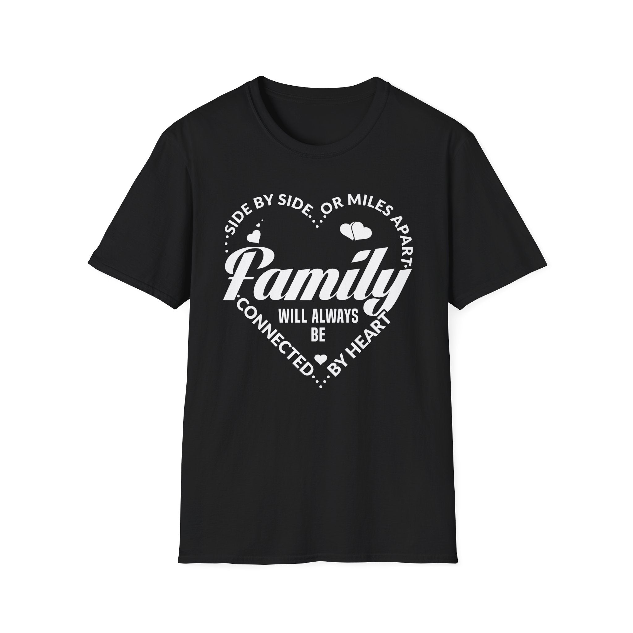Family Quote Unisex Softstyle T-Shirt - Always Connected by Heart