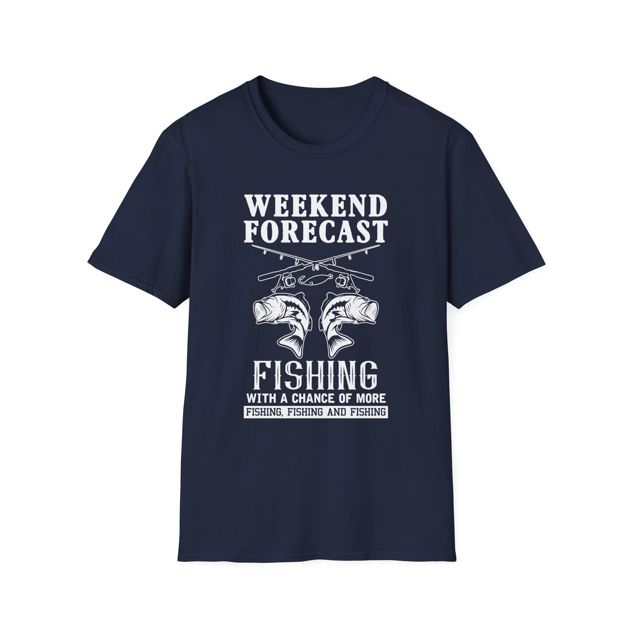 Fishing Weekend Forecast Unisex Softstyle T-Shirt