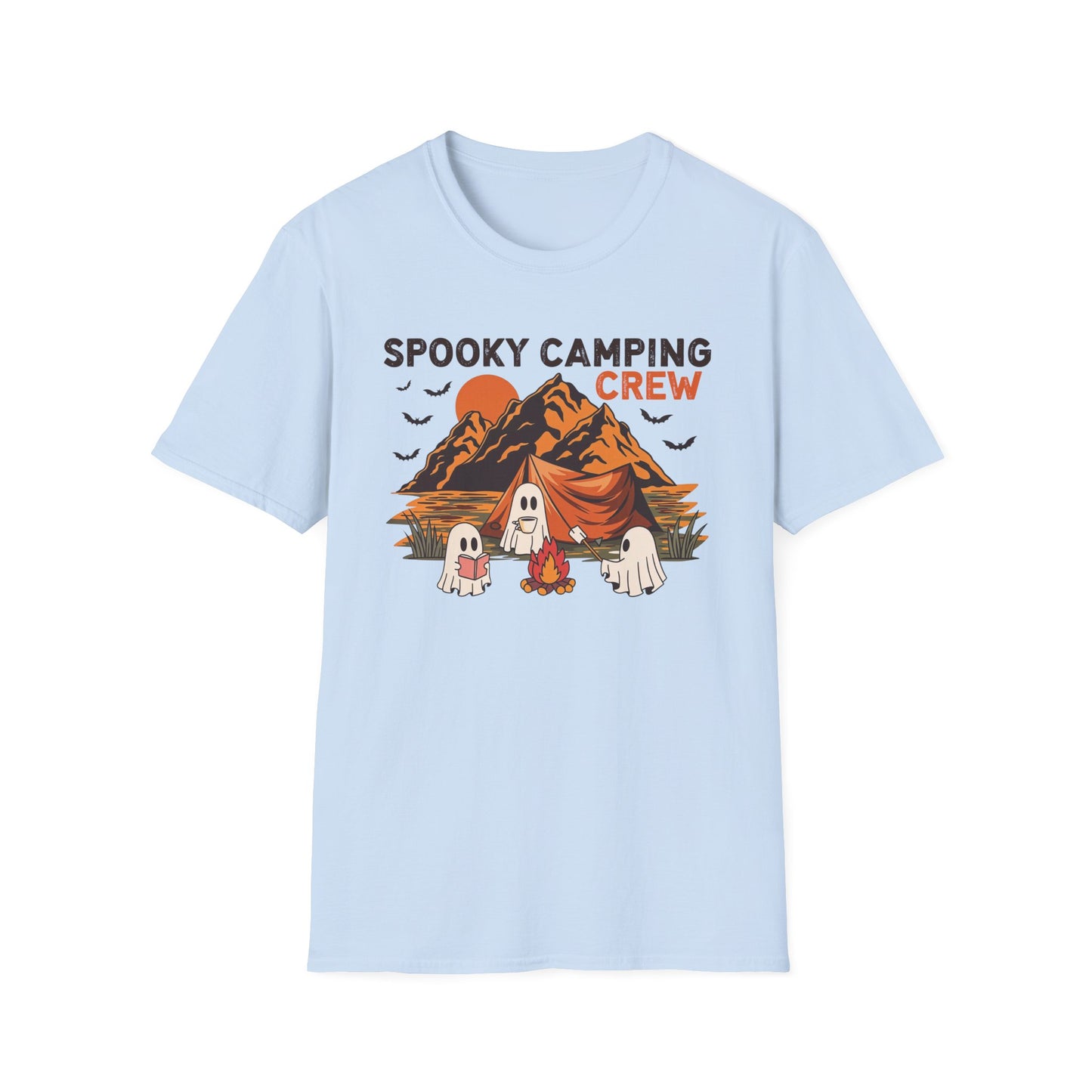 Spooky Camping Crew T-Shirt, Outdoor Adventure Tee, Fall Festival Apparel