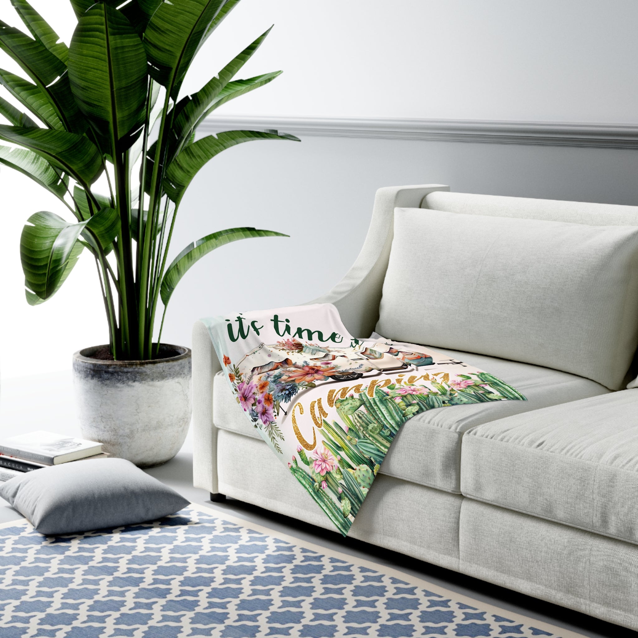 Camping Themed Baby Swaddle Blanket, Cozy Baby Blanket, Infant Swaddle, Baby Shower Gift, Nursery Decor, Kids Camping Decor