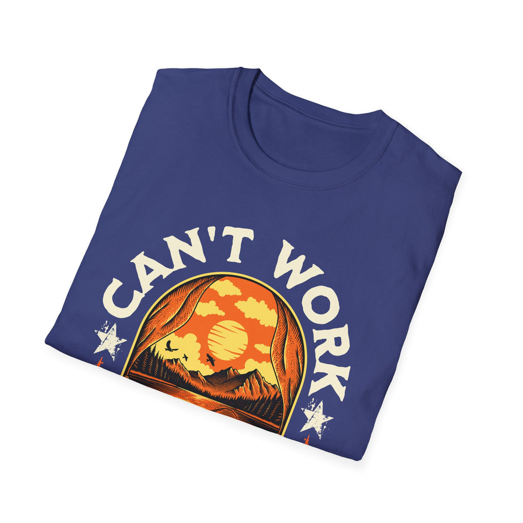 Men's Can't Work Outdoor Vibes T-Shirt - Perfect for Recovery Days