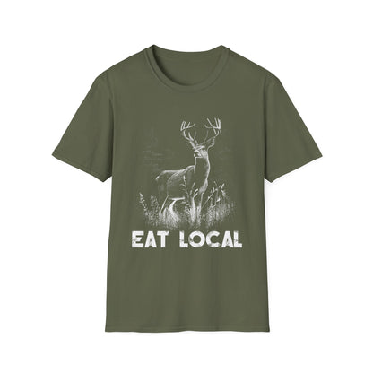 Eat Local Unisex Softstyle T-Shirt - Eco-Friendly Wildlife Tee