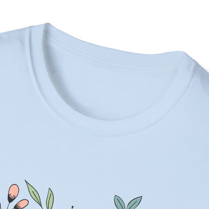 Floral Grandma T-Shirt - My Favorite People Call Me - Unisex Softstyle Tee