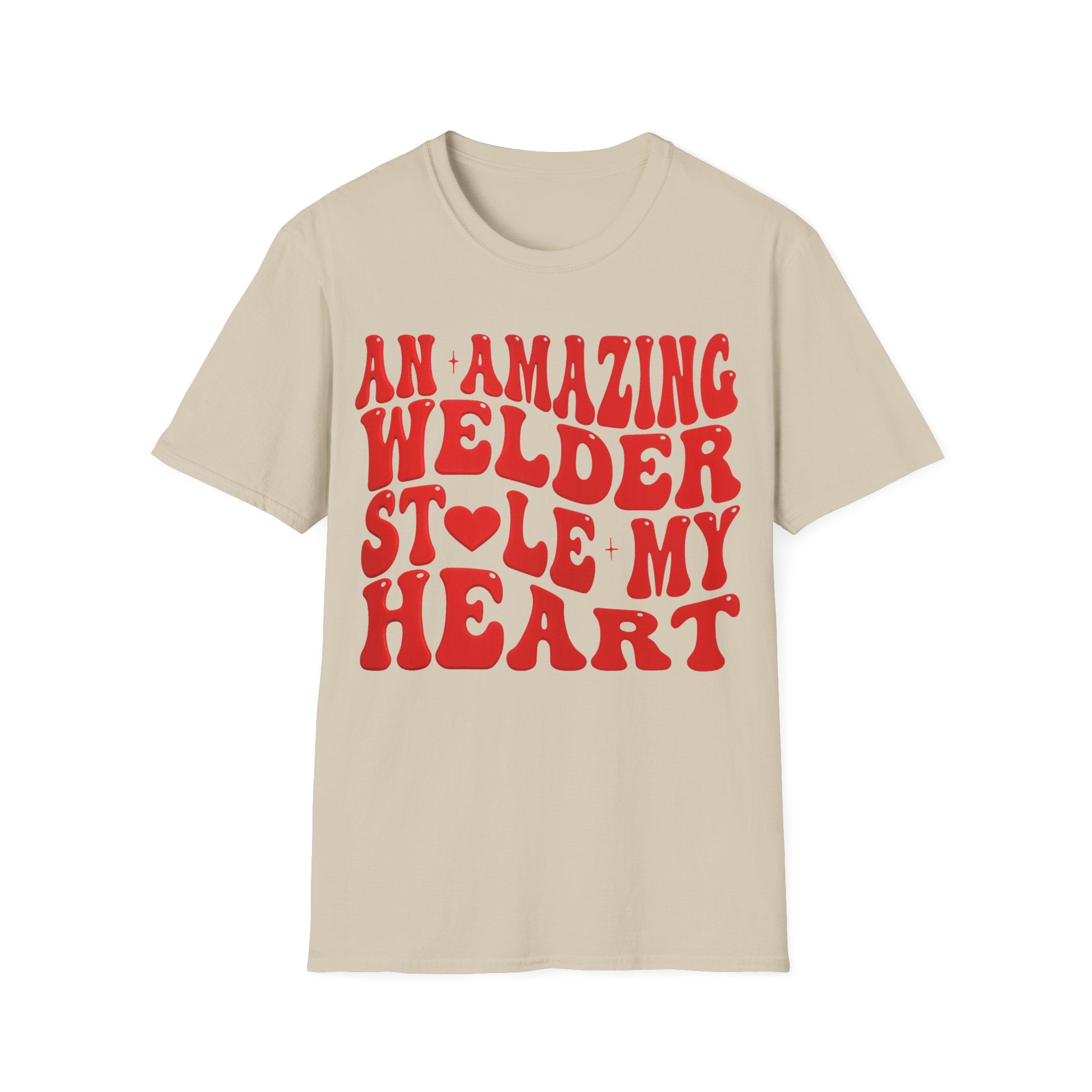 Amazing Welder Heart Unisex Softstyle T-Shirt
