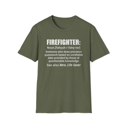 Firefighter Definition Unisex Softstyle T-Shirt - Perfect Gift for Heroes