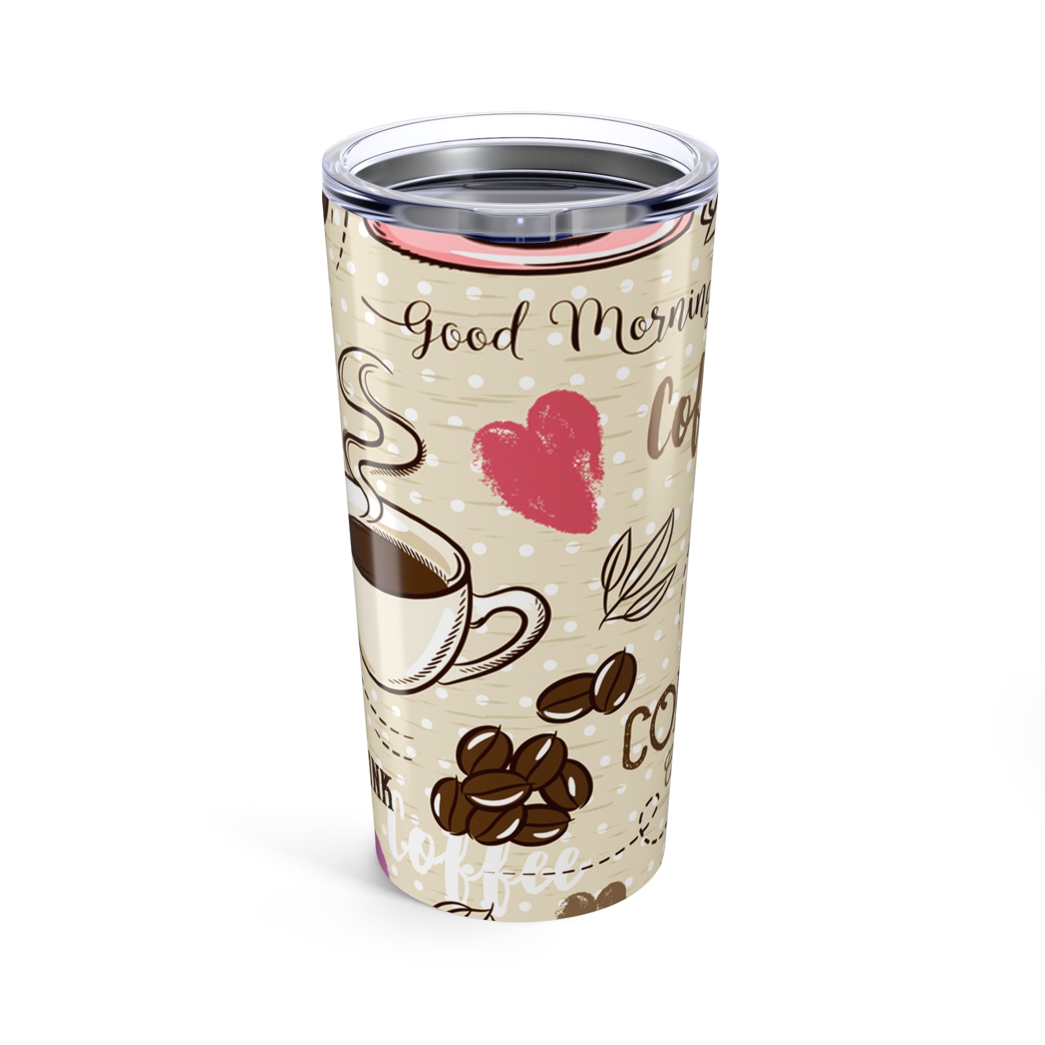 Coffee Lover's Tumbler, 20oz Travel Mug, Cute Coffee Cup, Gift for Barista, Morning Coffee Enthusiast