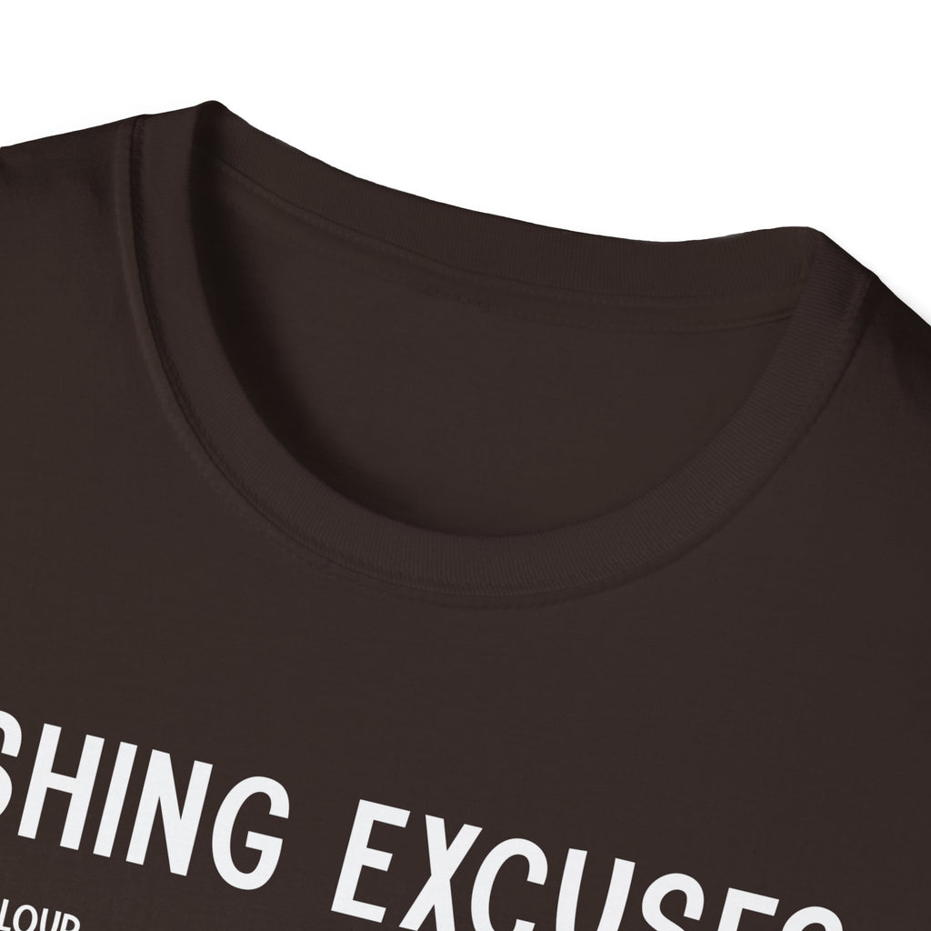 Fishing Excuses Unisex Softstyle T-Shirt | Funny Fishing Humor Tee | Gift for Anglers