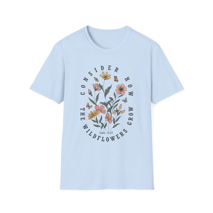 Floral Inspirational Family T-Shirt, Unisex Graphic Tee, Motivational Quote Shirt, Casual Floral Top, Perfect Gift for Nature Lovers