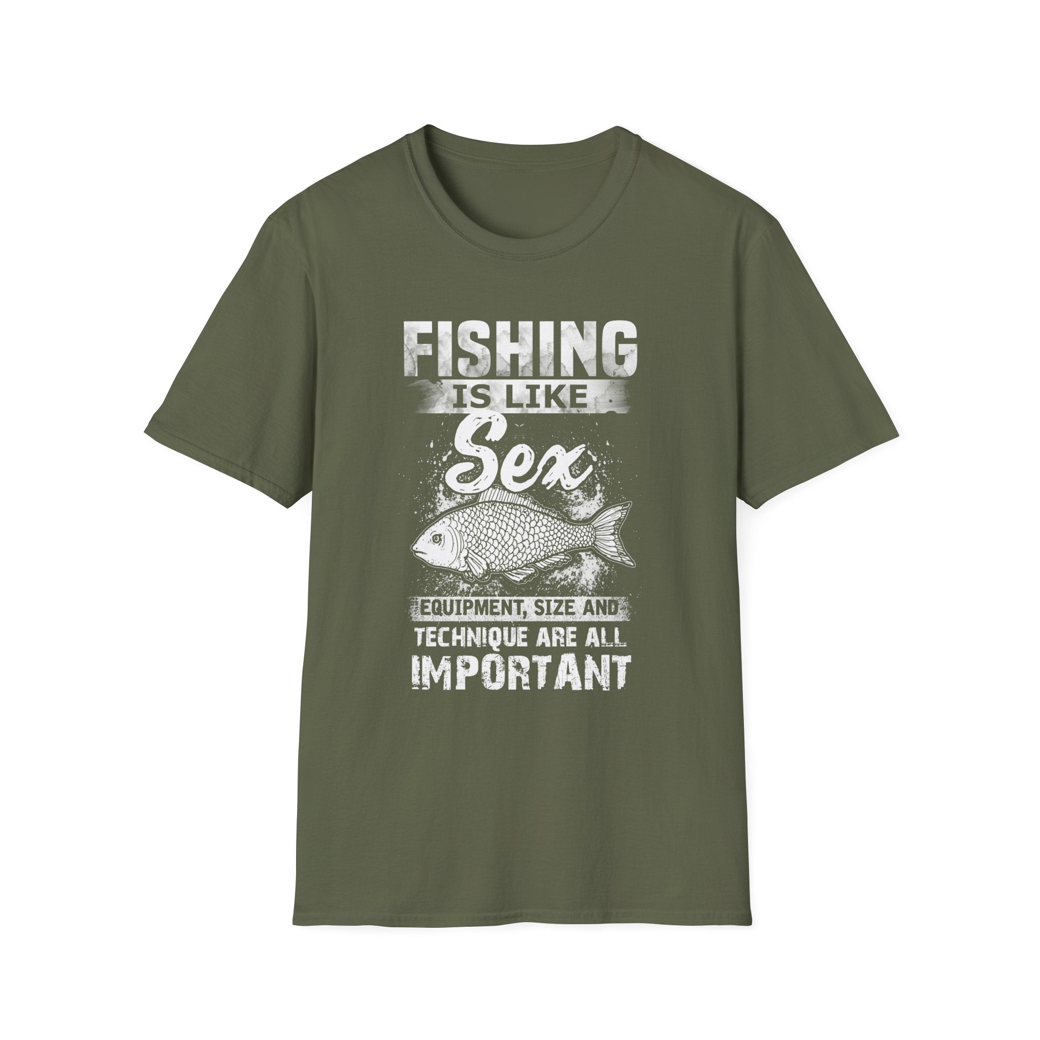 Funny Fishing T-Shirt - 'Fishing is Like Sex' Graphic Tee for Anglers