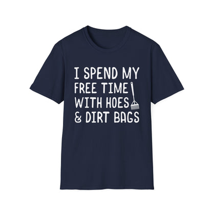 Gardening Humor Spend Free Time T-Shirt, Fun Gardening Gift, Unisex Tee for Plant Lovers, Birthday Present, Funny Quote Shirt
