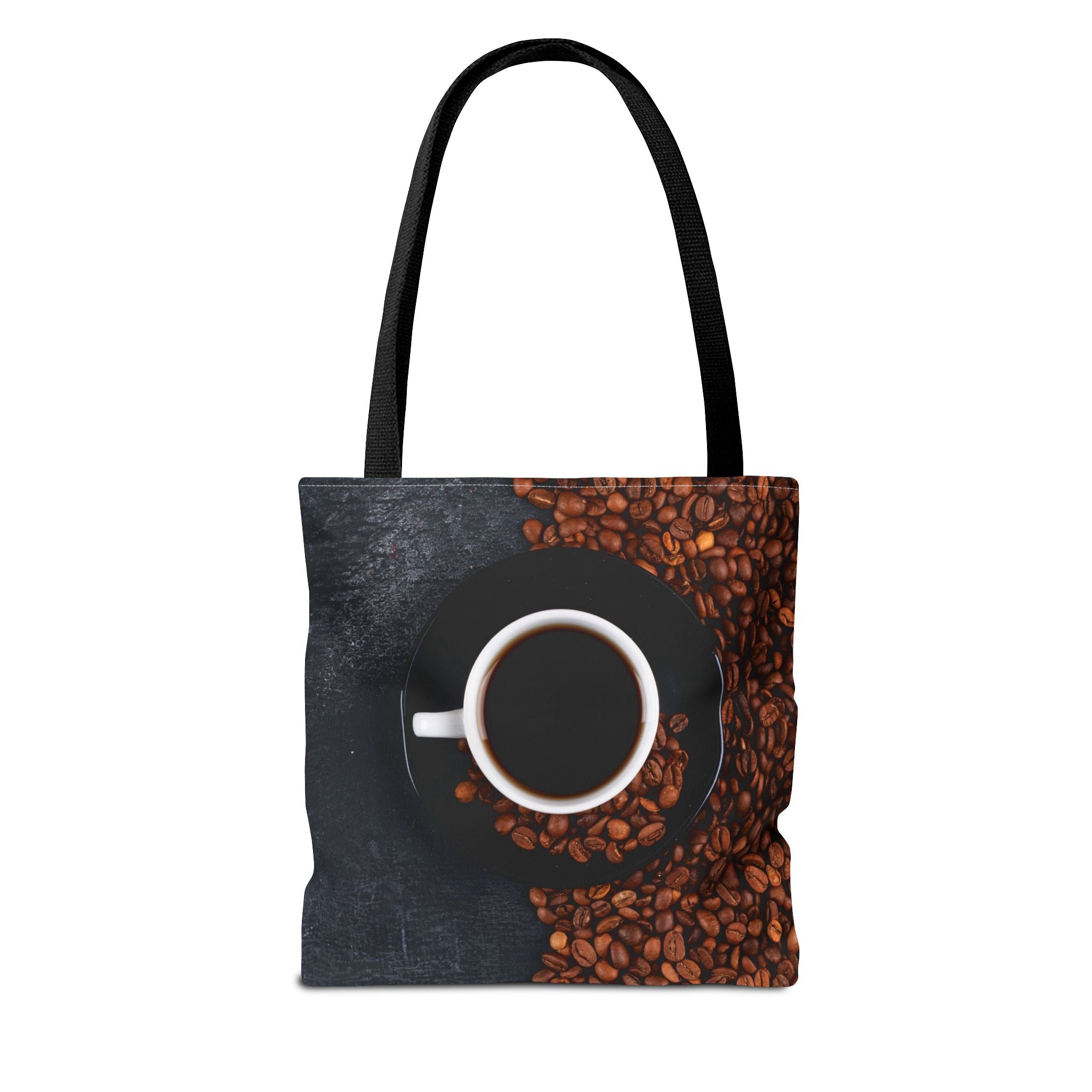 Coffee Lovers Tote Bag, AOP Drink Design, Perfect for Everyday Use, Gift for Baristas, Sustainable Fashion Accessory, Casual Day Bag