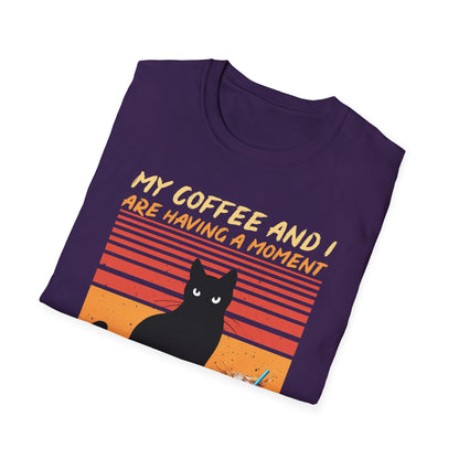 Vintage Cat Coffee T-Shirt | Funny Pet Lover Gift, Coffee Enthusiast Apparel, Casual Wear, Unisex Tee, Cat Mom Shirt