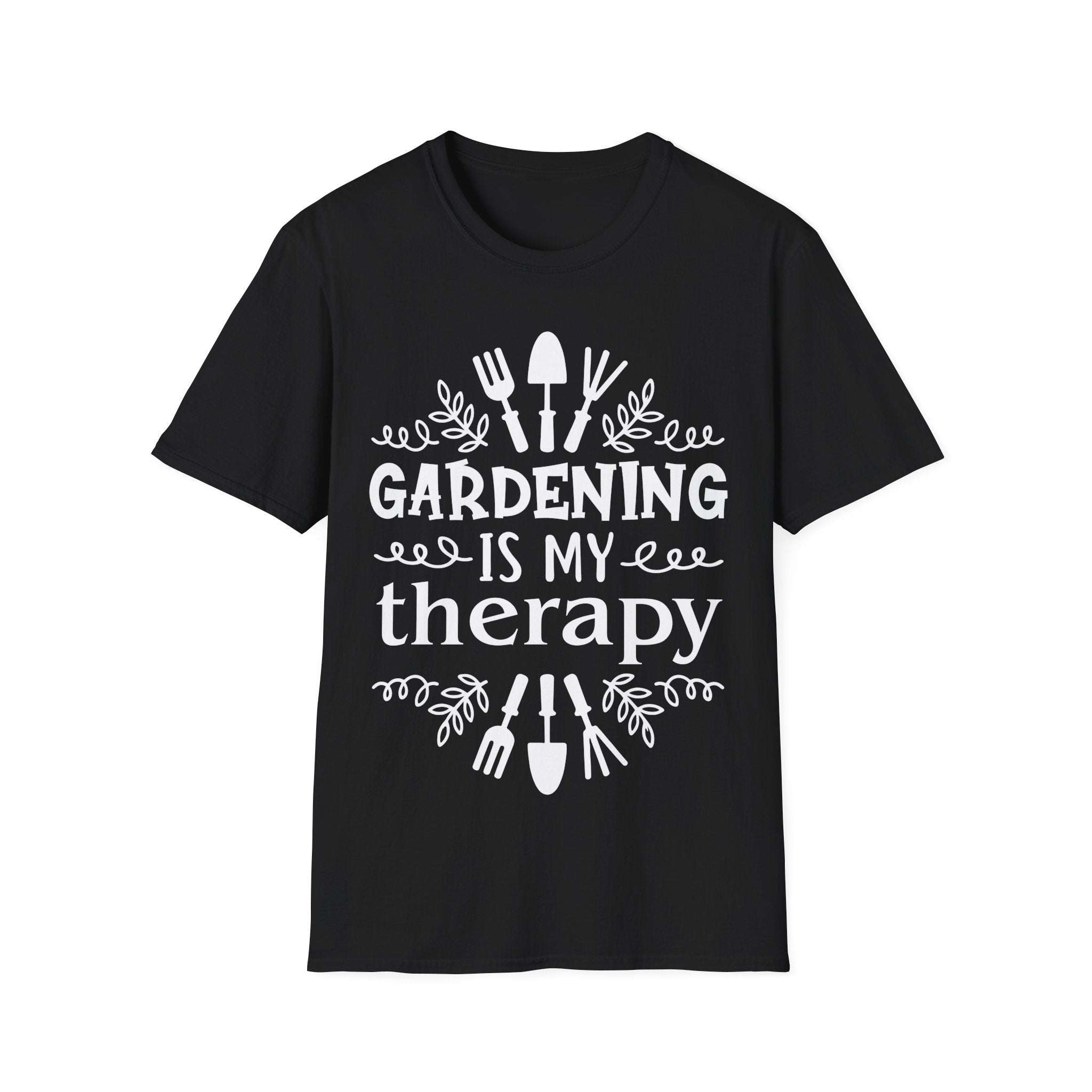 Gardening Is My Therapy Unisex Softstyle T-Shirt - Perfect Gift for Garden Lovers