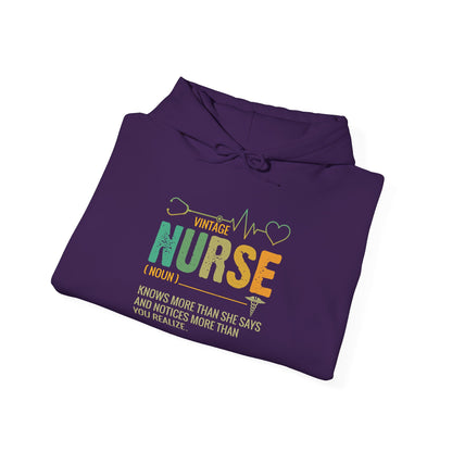 Vintage Nurse Hoodie - Perfect Gift for Nurses, Casual Wear, Medical Appreciation, Trendy Sweatshirt, Nursing School