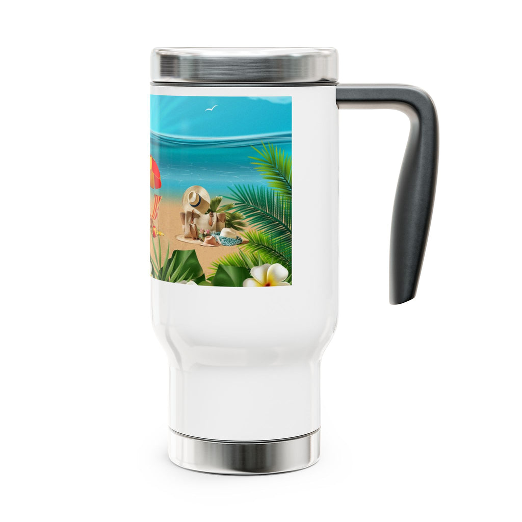 Beach Vibes Travel Mug, Stainless Steel Coffee Cup, Summer Drinkware, Perfect for Travel, Beach Lovers Gift, Vacation Essentials
