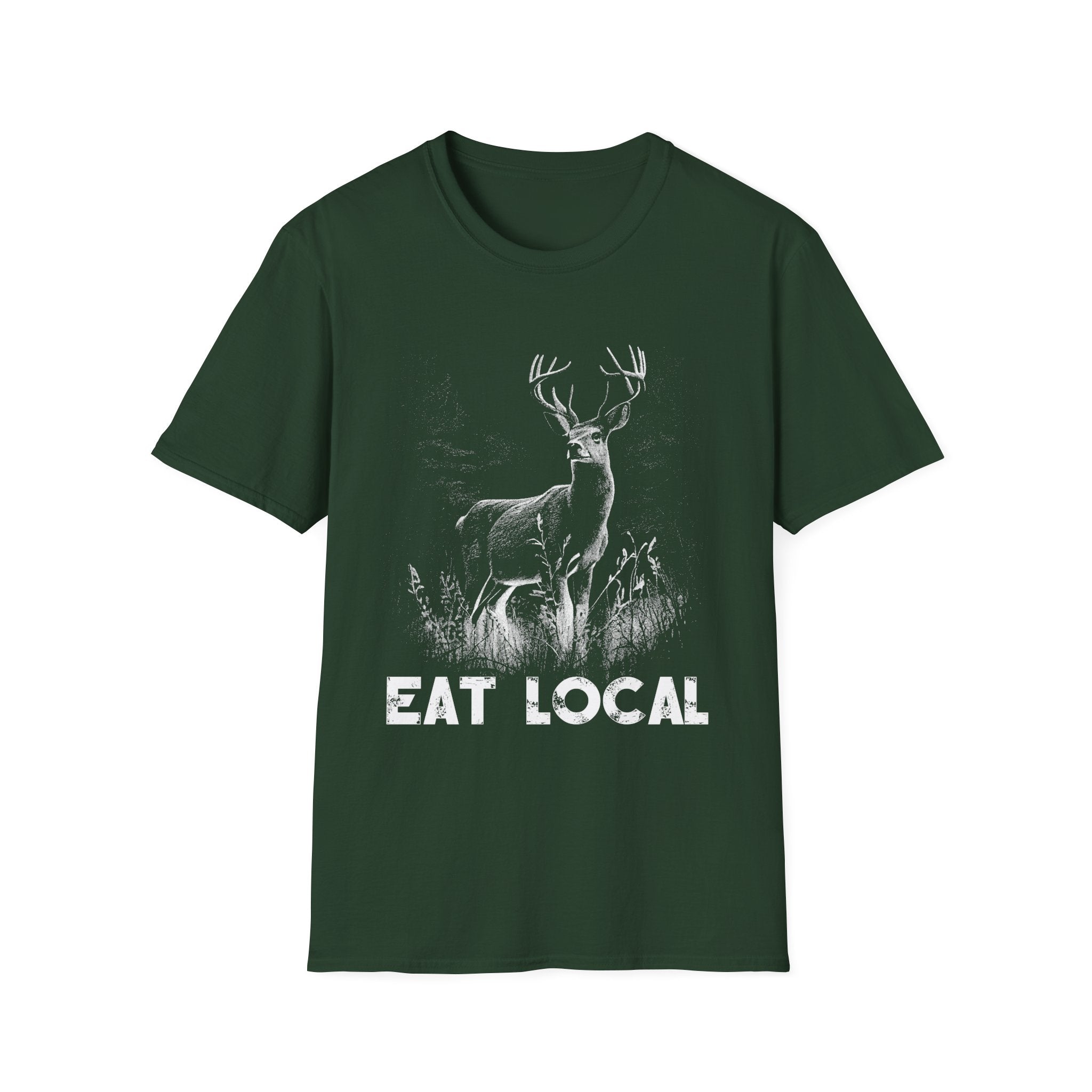 Eat Local Unisex Softstyle T-Shirt - Eco-Friendly Wildlife Tee