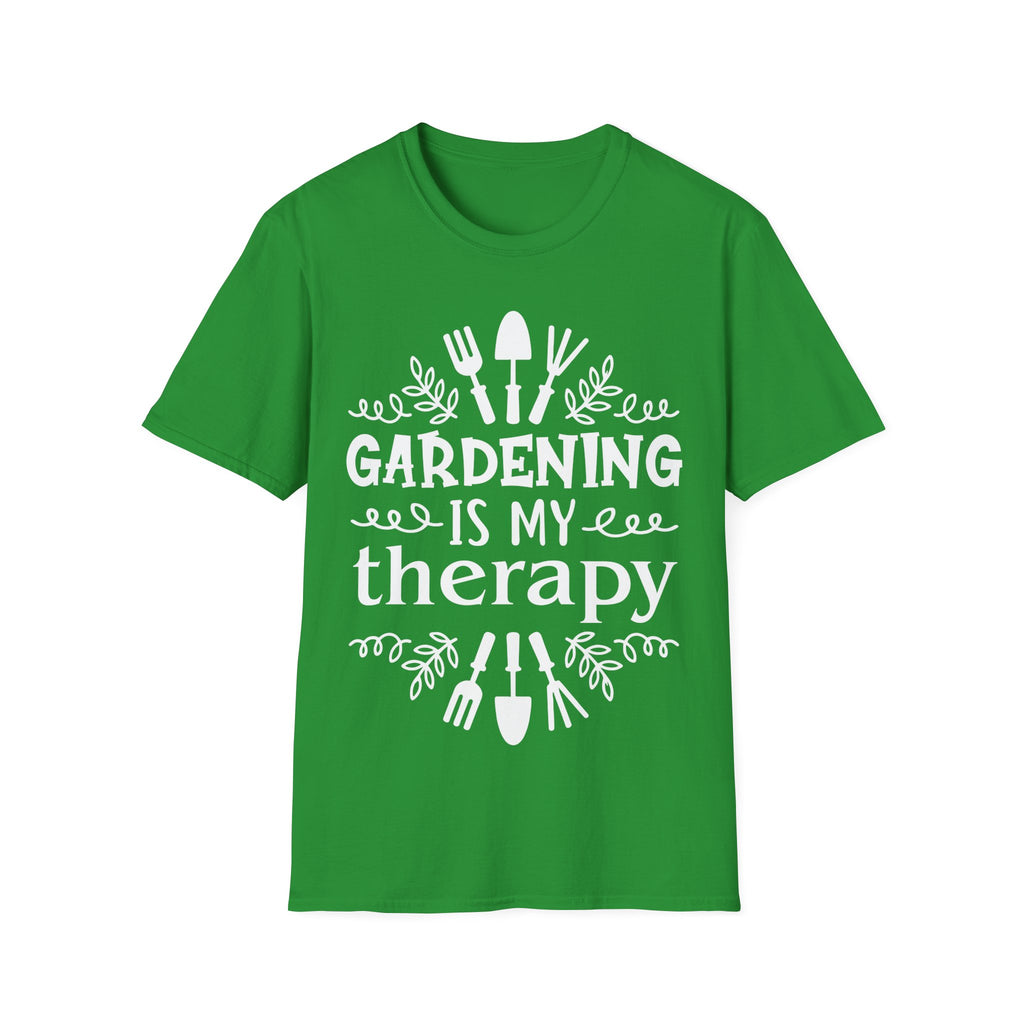 Gardening Is My Therapy Unisex Softstyle T-Shirt - Perfect Gift for Garden Lovers