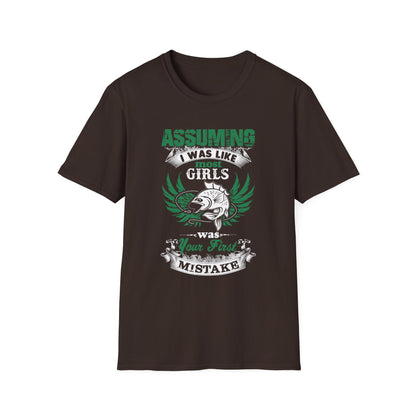 Funny Fishing T-Shirt - 'Assuming I Was Like Most Girls' Graphic Tee