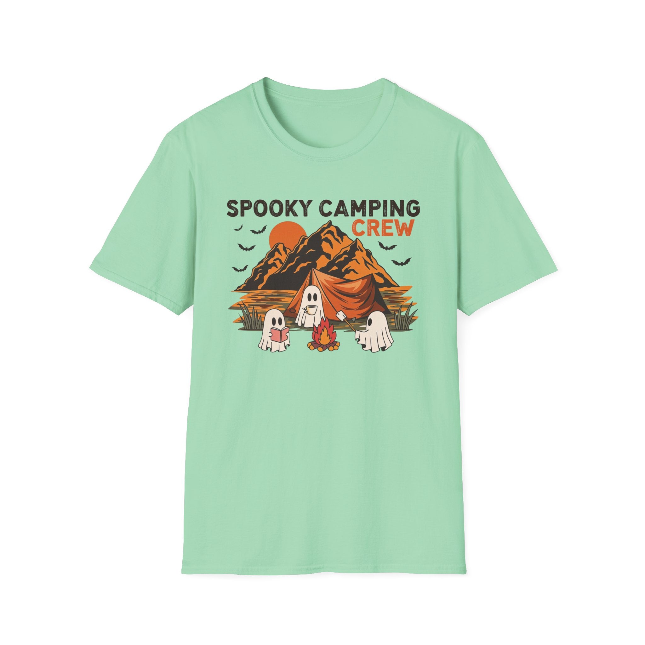 Spooky Camping Crew T-Shirt, Outdoor Adventure Tee, Fall Festival Apparel