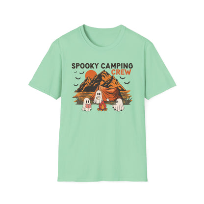 Spooky Camping Crew T-Shirt, Outdoor Adventure Tee, Fall Festival Apparel