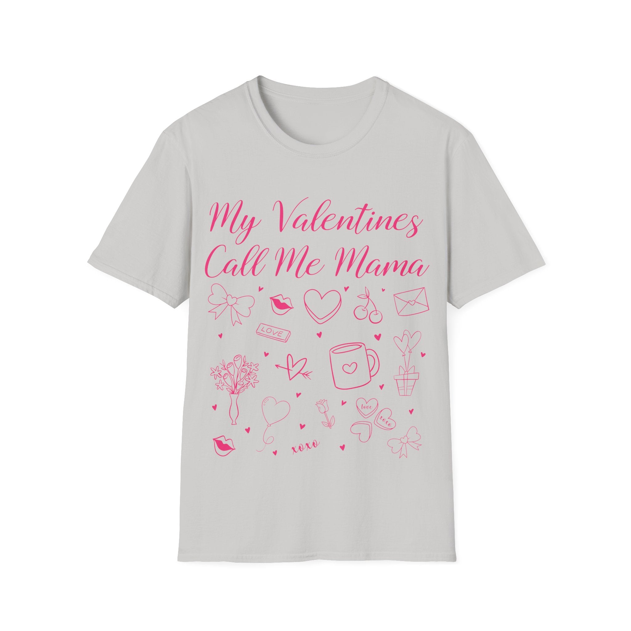 My Valentines Call Me Mama Unisex Softstyle T-Shirt