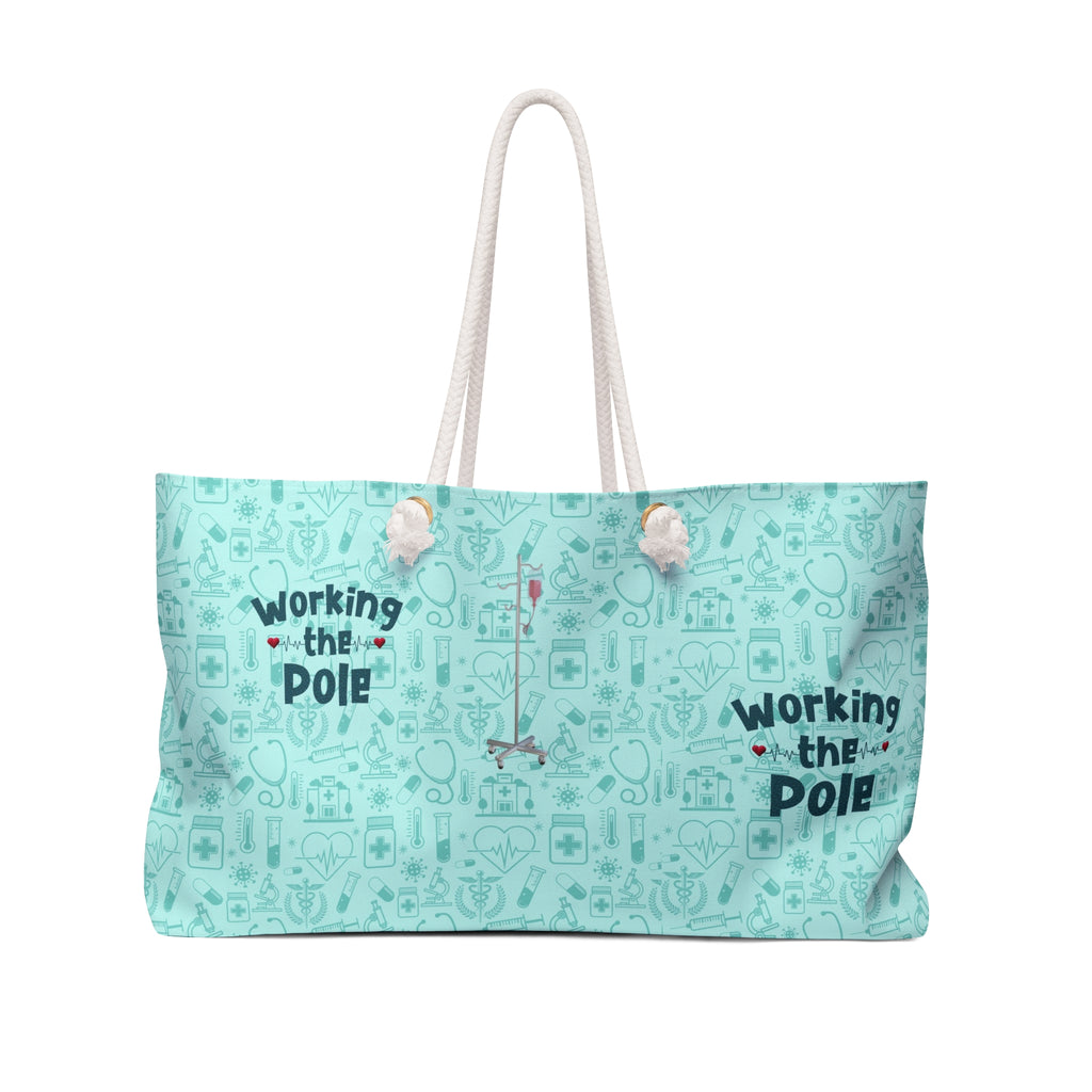 Playful Pole Dance Weekender Nurse Bag | Gym Bag, Travel Tote, Fitness Accessory, Dance Gift, Workout Essentials