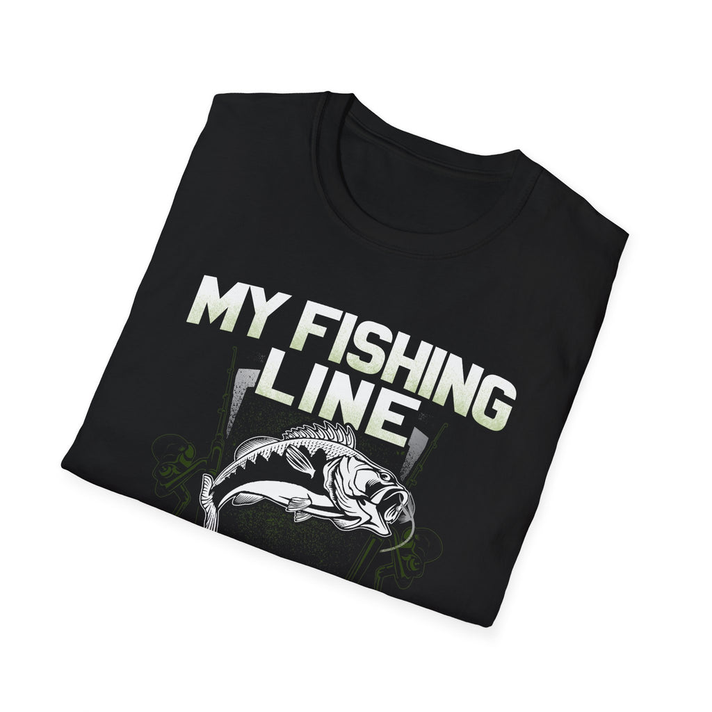 Funny Fishing T-Shirt - My Fishing Line Isn't The Only Thing I Get Wet - Unisex Softstyle Wear