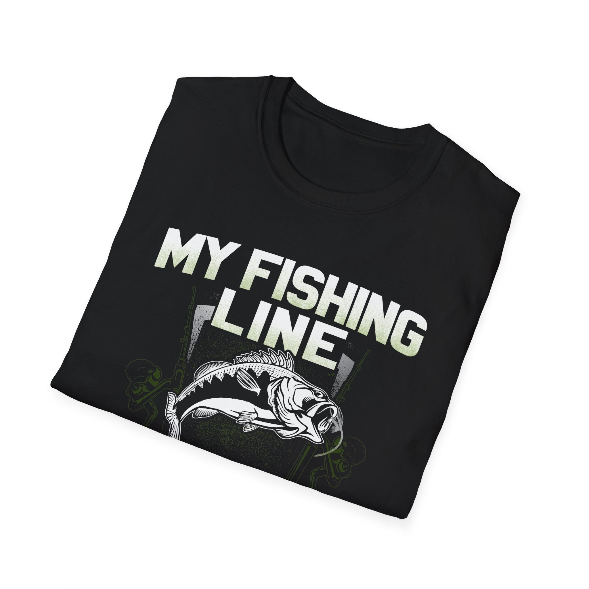 Funny Fishing T-Shirt - My Fishing Line Isn't The Only Thing I Get Wet - Unisex Softstyle Wear