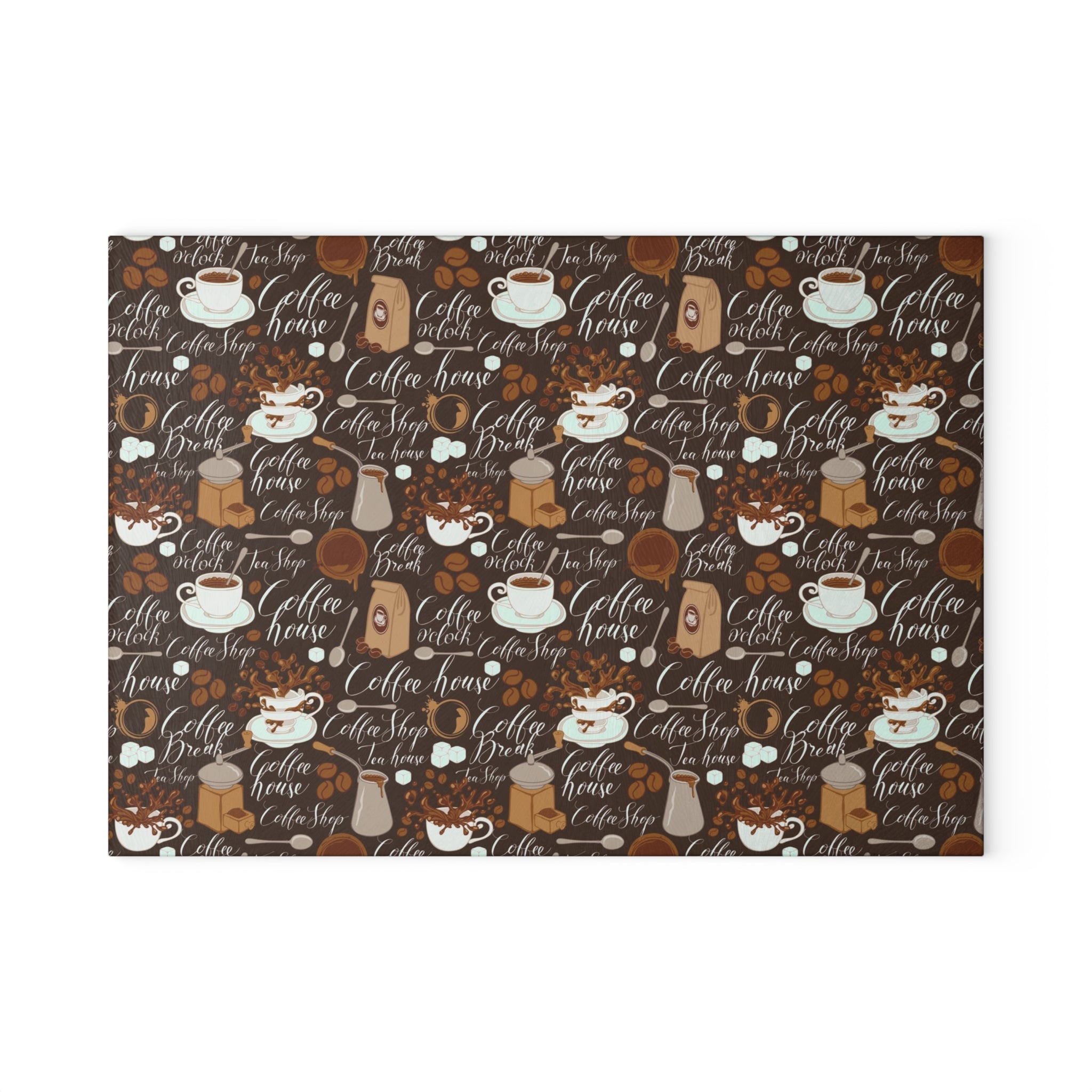 Coffee Lover's Glass Cutting Board | Kitchen Decor, Unique Gift, Home Cooking, Coffee-Themed Kitchenware, Modern Cooking Accessory