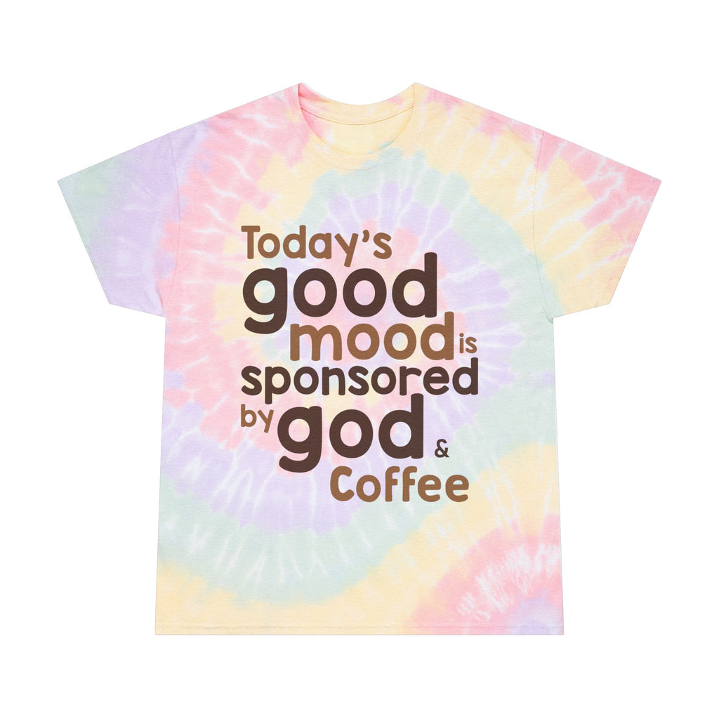 Colorful Tie-Dye Tee - Good Mood Inspired T-Shirt, Summer Vibes, Pastel Spiral Design, Unique Gift, Coffee Lovers Tee