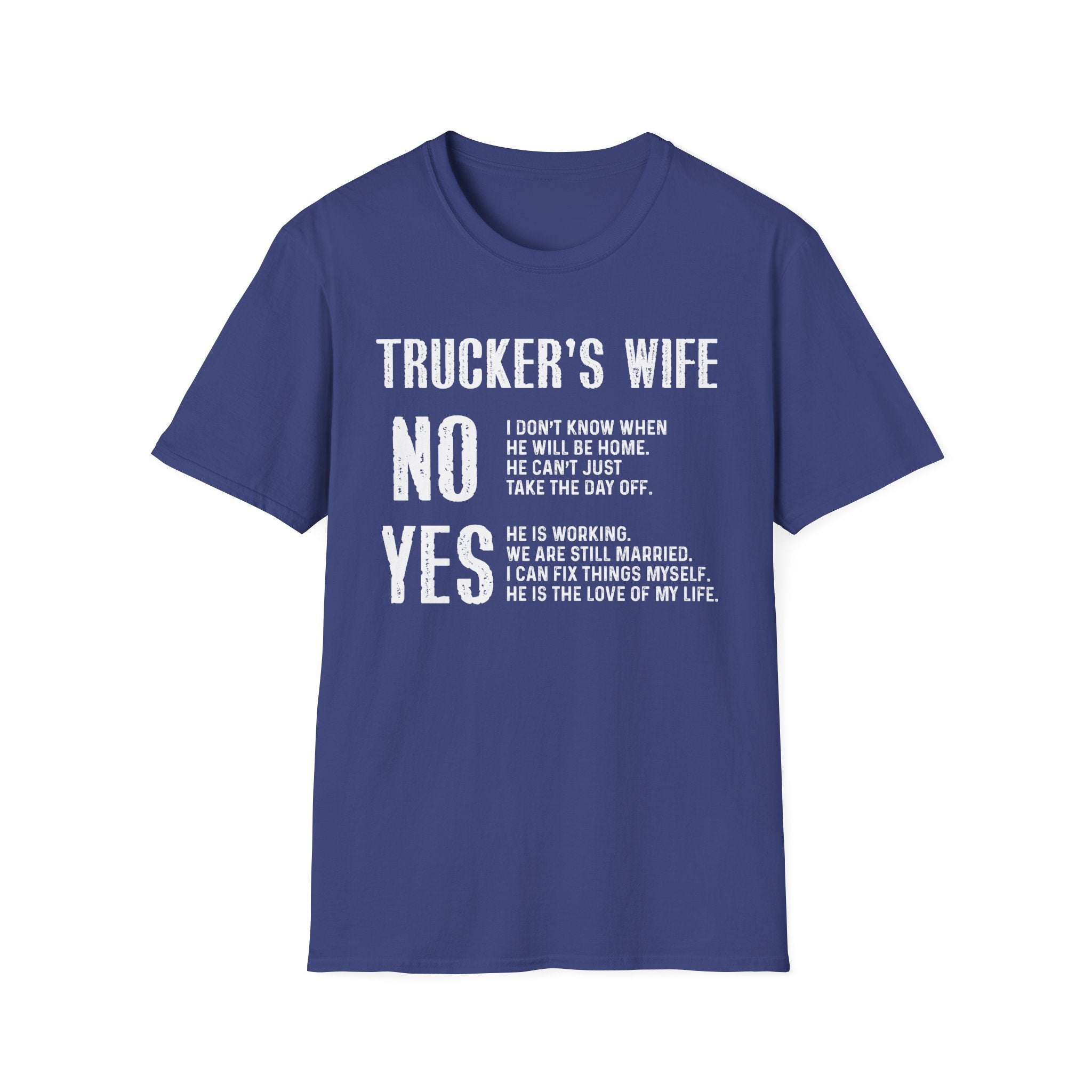 Trucker's Wife Tee, Funny Unisex Jersey Tee, Wife Gift, Trucker Apparel, Casual Humor T-Shirt