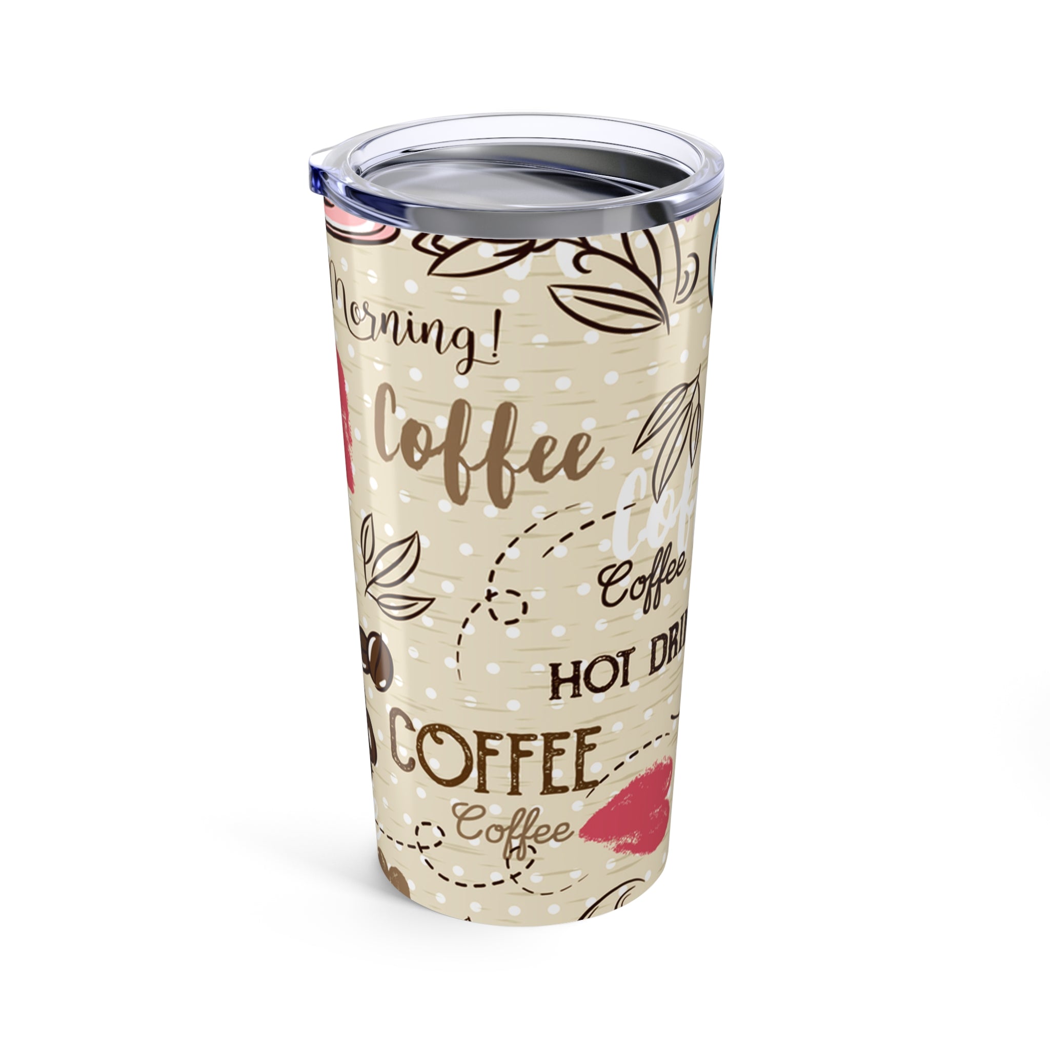 Coffee Lover's Tumbler, 20oz Travel Mug, Cute Coffee Cup, Gift for Barista, Morning Coffee Enthusiast