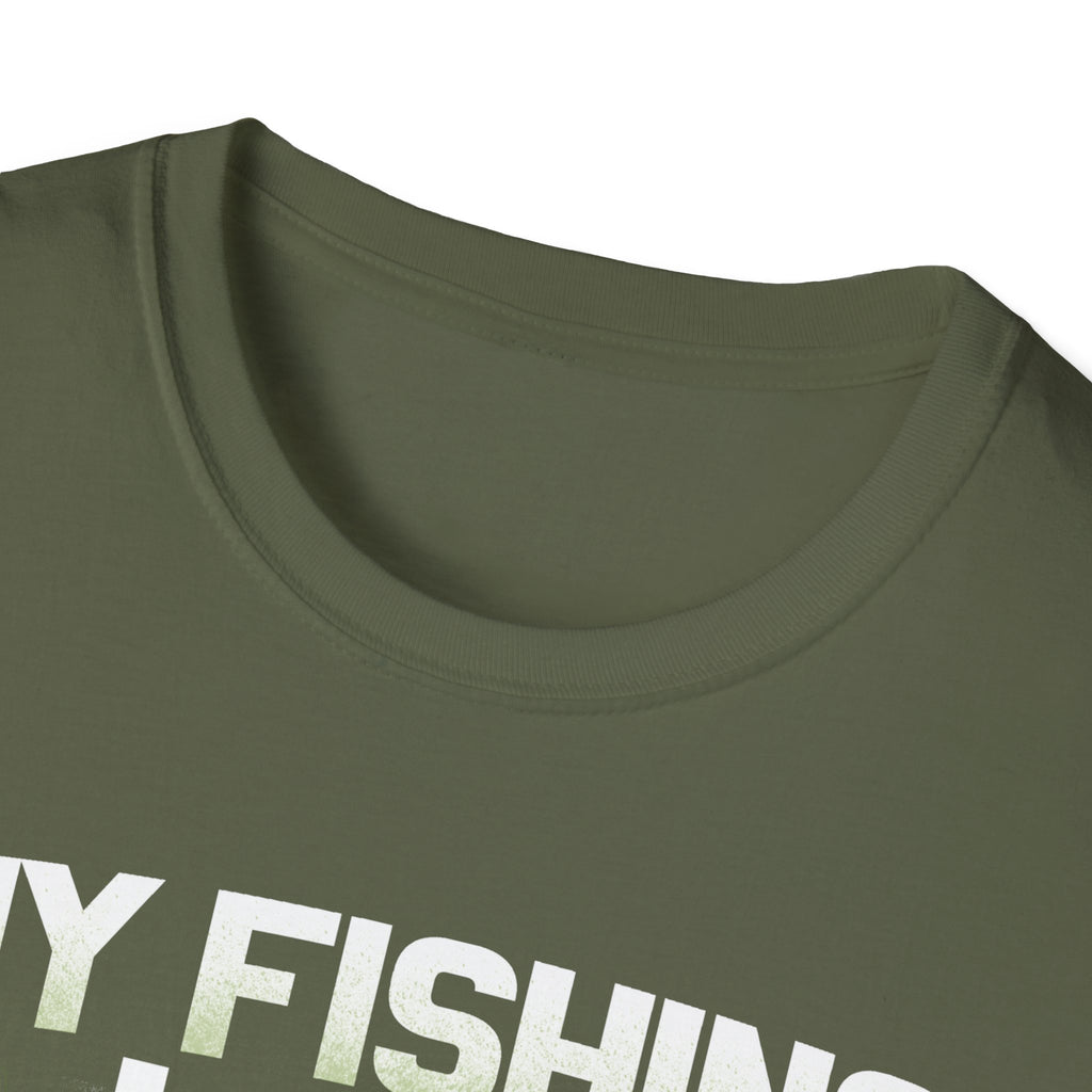 Funny Fishing T-Shirt - My Fishing Line Isn't The Only Thing I Get Wet - Unisex Softstyle Wear