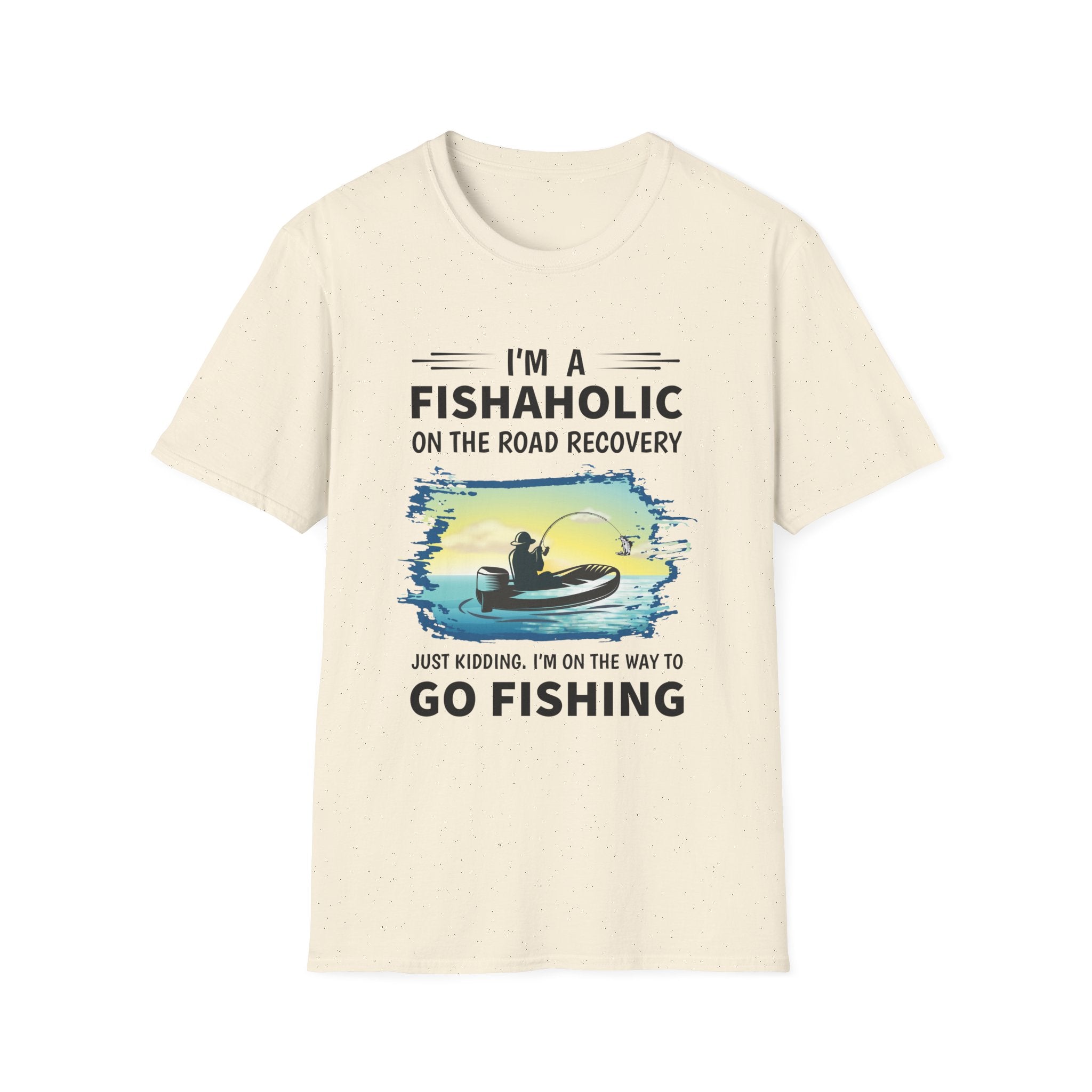 Funny Fishing T-Shirt - 'I'm a Fishaholic on the Road to Recovery'