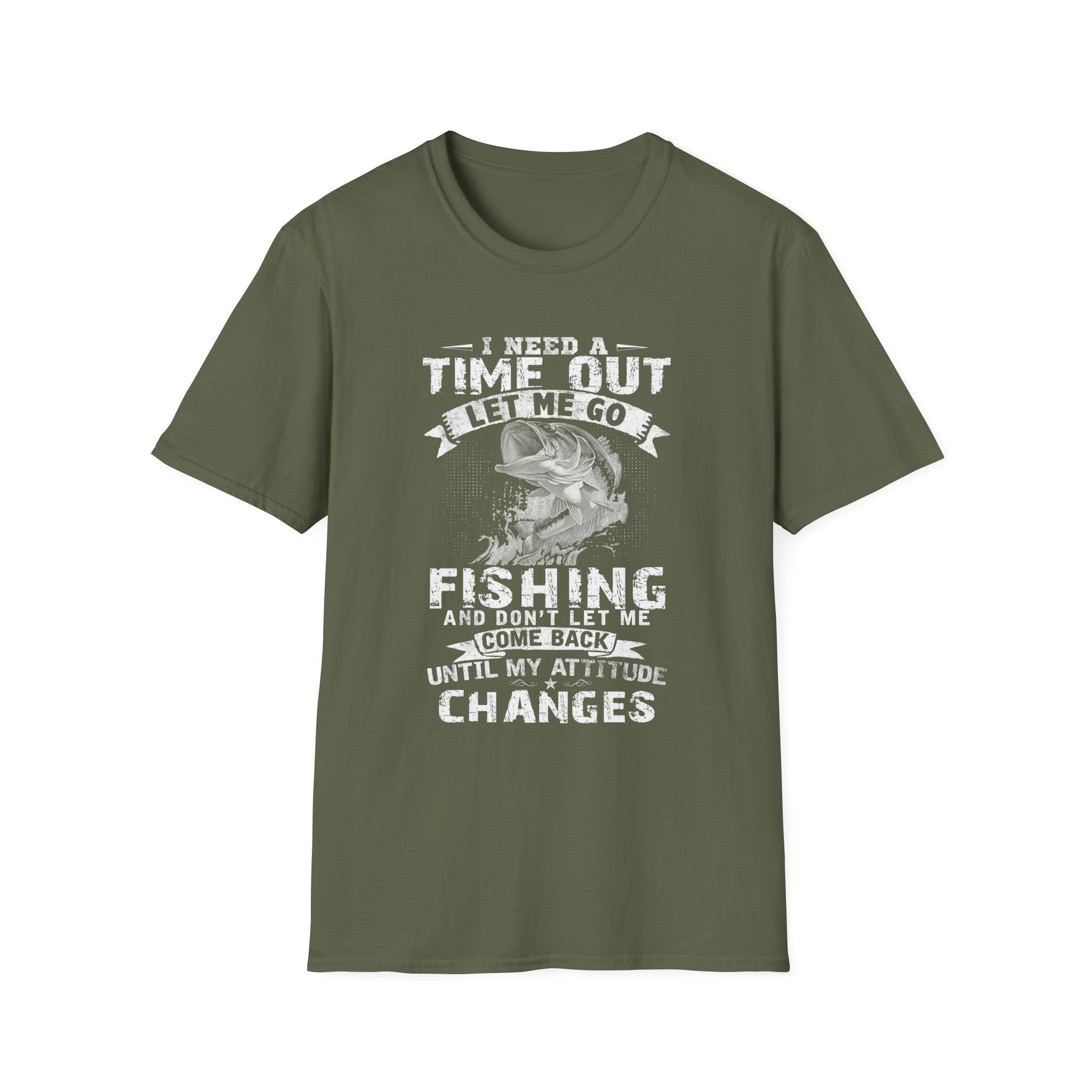 Funny Fishing T-Shirt – "I Need a Time Out, Let Me Go Fishing"