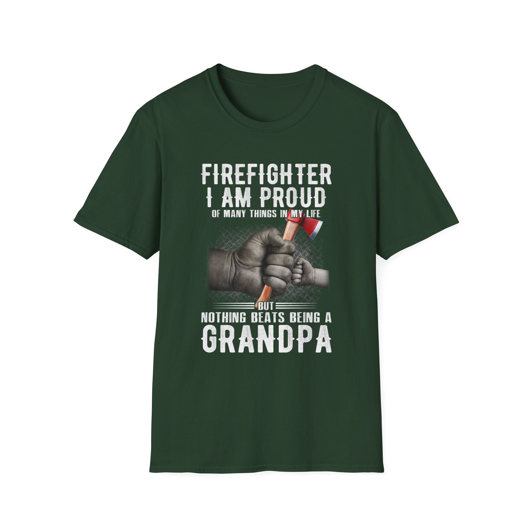 Proud Firefighter Grandpa T-Shirt | Perfect Gift for Grandpas | Casual Comfort