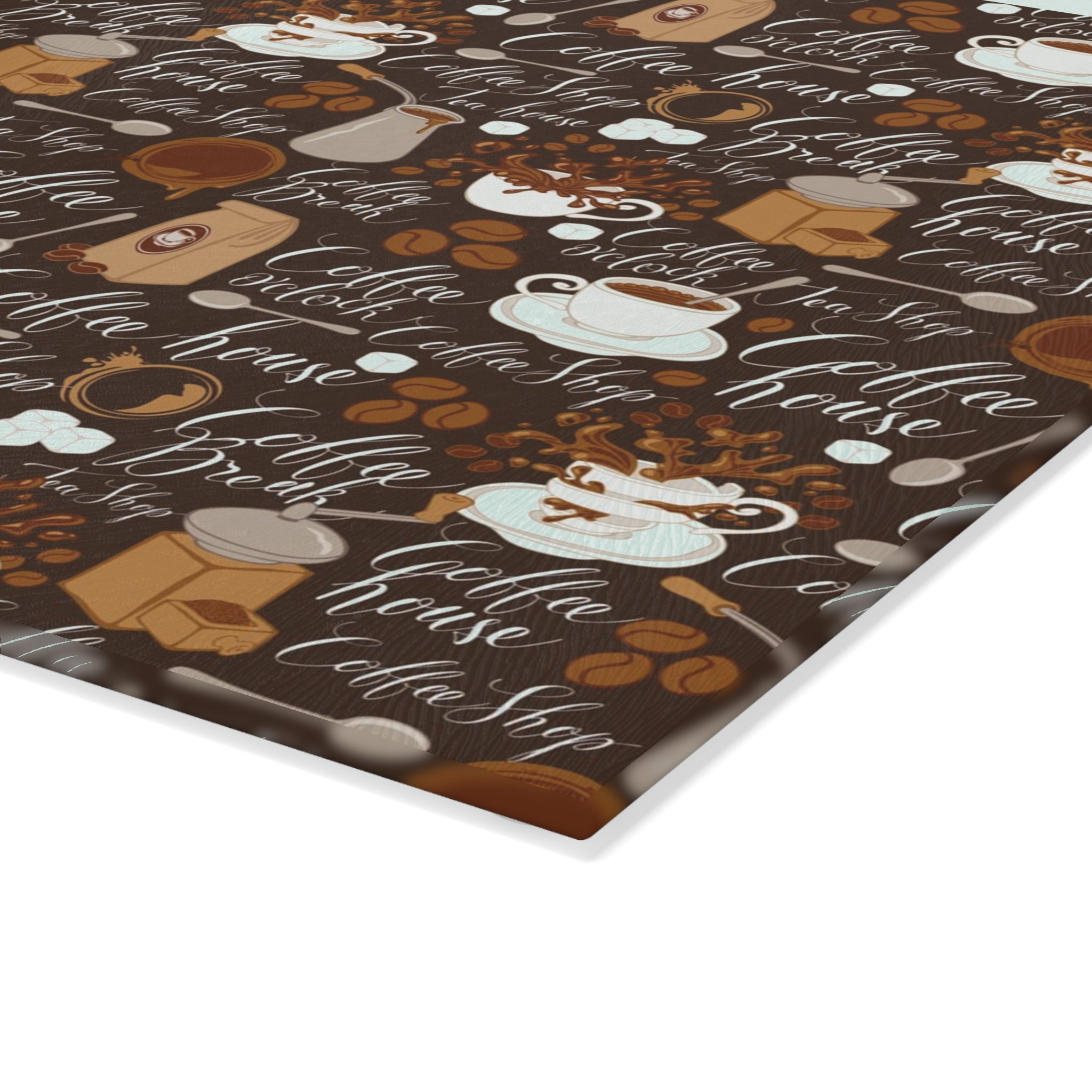 Coffee Lover's Glass Cutting Board | Kitchen Decor, Unique Gift, Home Cooking, Coffee-Themed Kitchenware, Modern Cooking Accessory