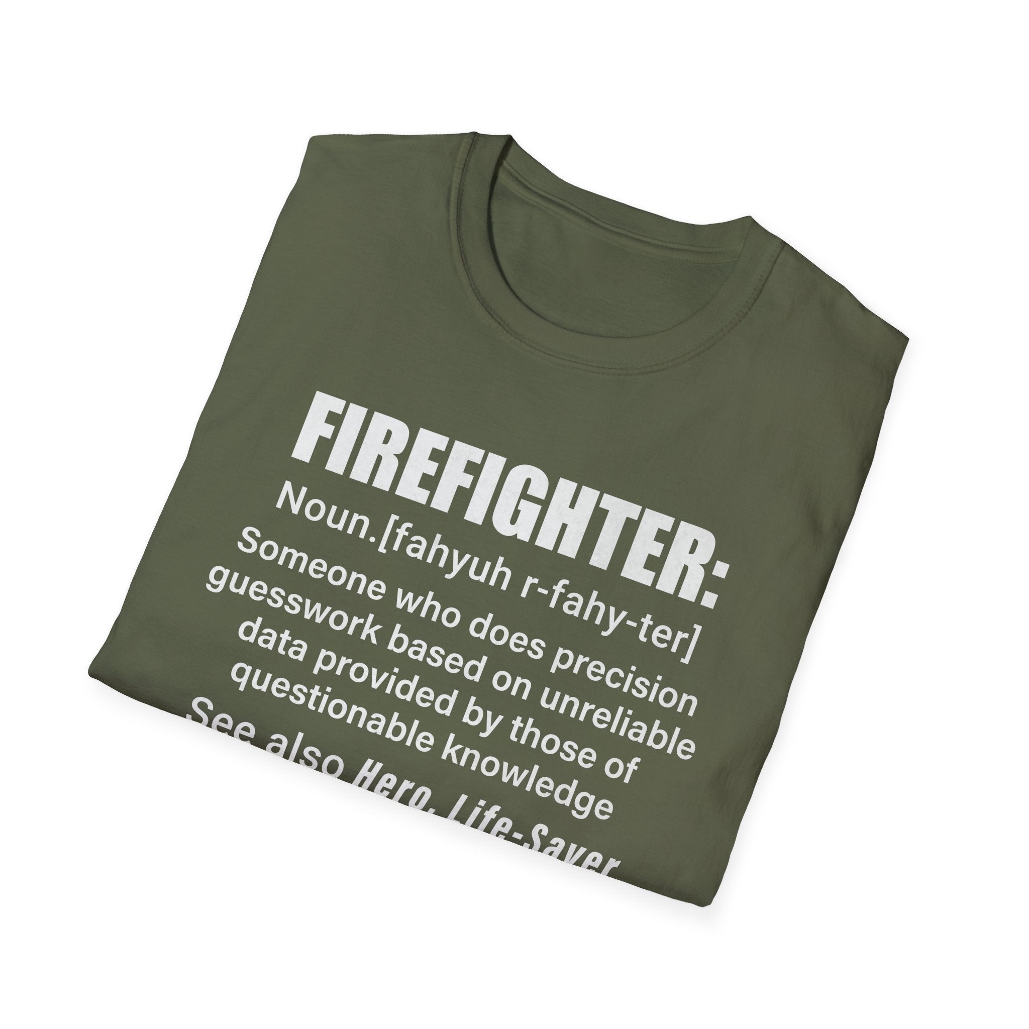 Firefighter Definition Unisex Softstyle T-Shirt - Perfect Gift for Heroes