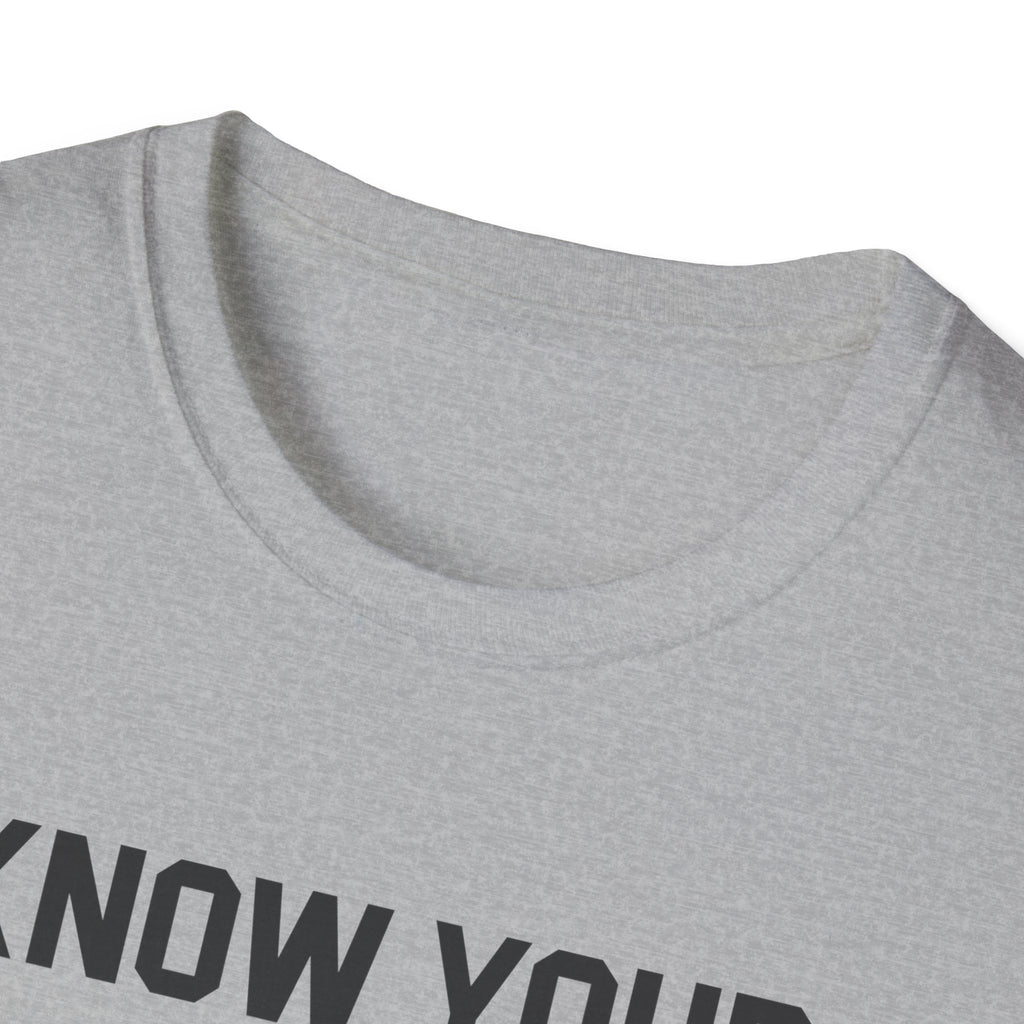 Unisex Softstyle T-Shirt - Know Your Limits | Motivational Tee, Gift for Nature Lovers, Inspirational Attire, Outdoor Adventure Shirt