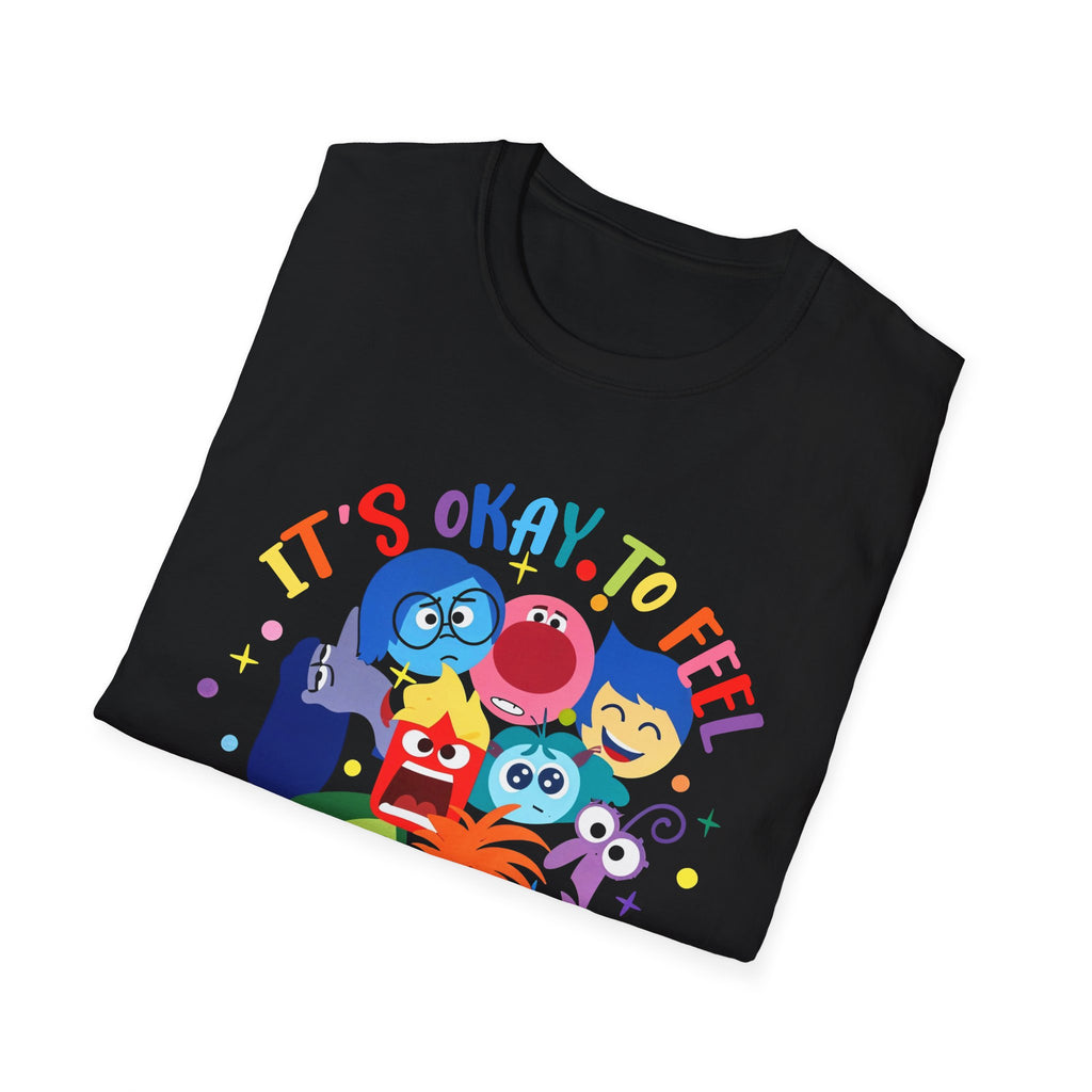 Emotional Expression T-Shirt - It's Okay to Feel, Feelings Tee, Comfortable Graphic Top, Gift for Self-Care, Mental Health Awareness