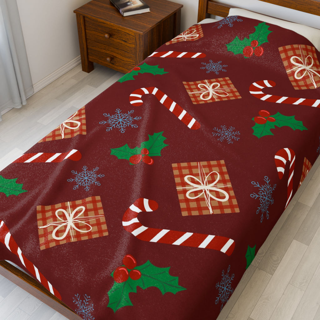 Festive Holiday Throw Blanket, Cozy Plush Blanket for Winter, Christmas Décor, Gift for Home, Snuggle Blanket