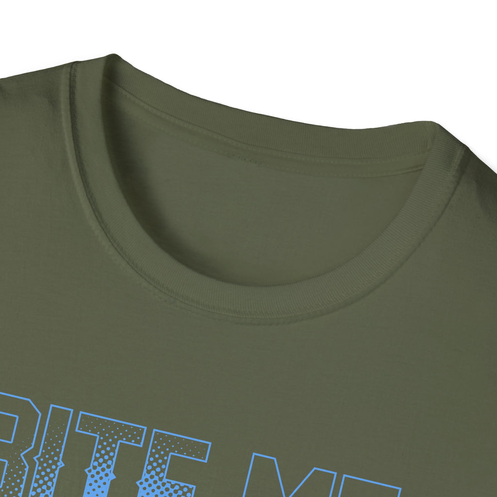 Unisex Softstyle T-Shirt - Bite Me and Fight Me Fishing Shirt