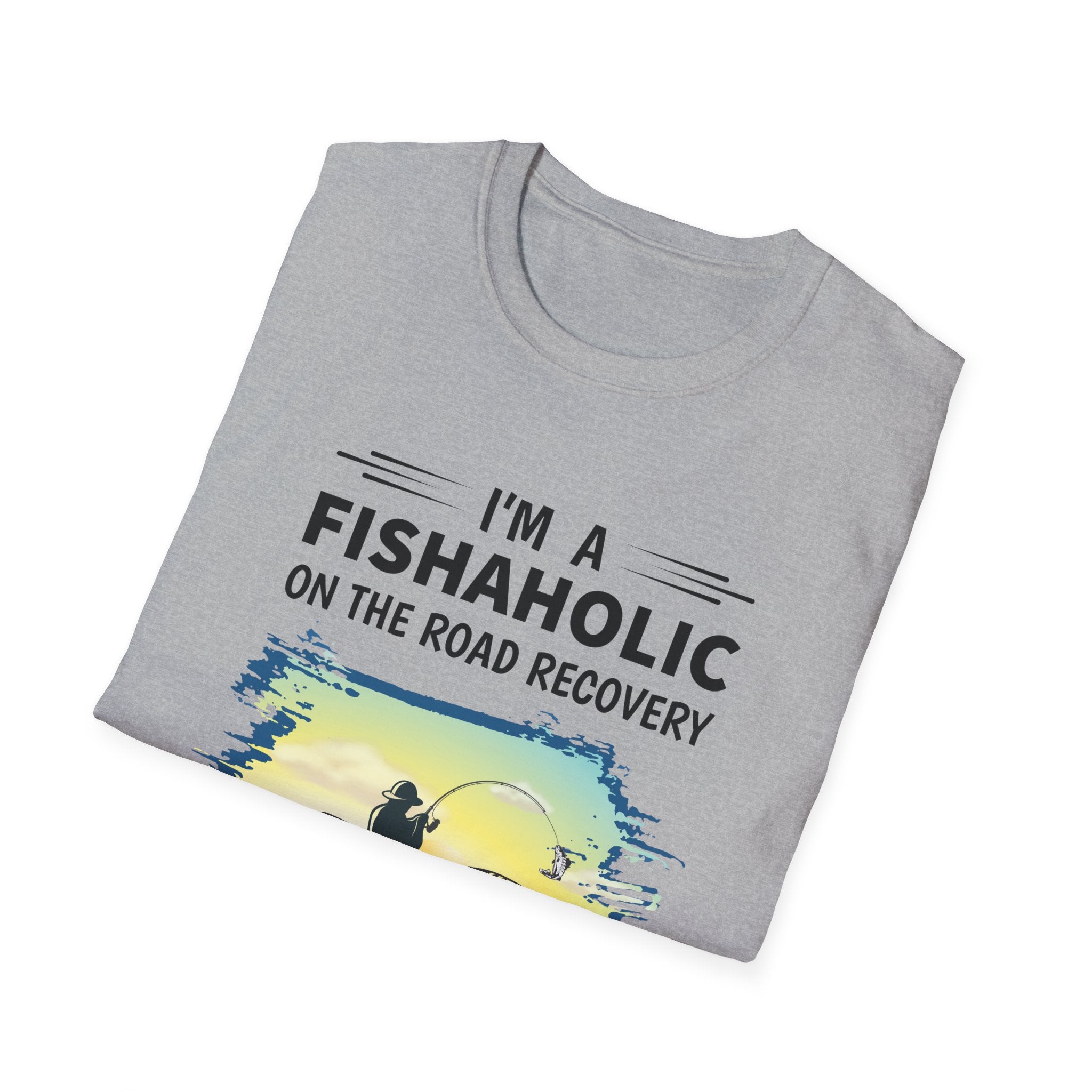 Funny Fishing T-Shirt - 'I'm a Fishaholic on the Road to Recovery'